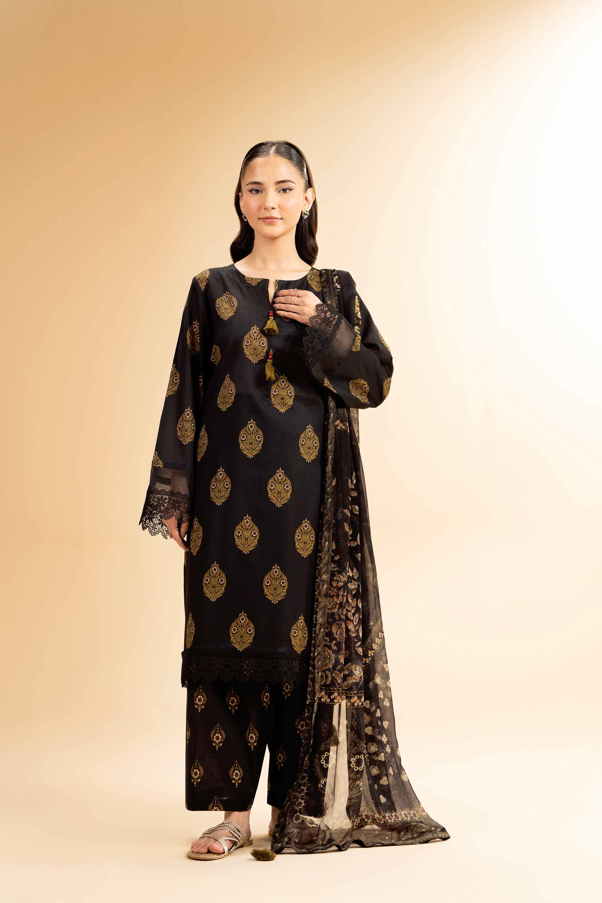 3 Piece - Printed Suit - 42501491 for Women - Unstitched Collection | Nishat | Shop Online