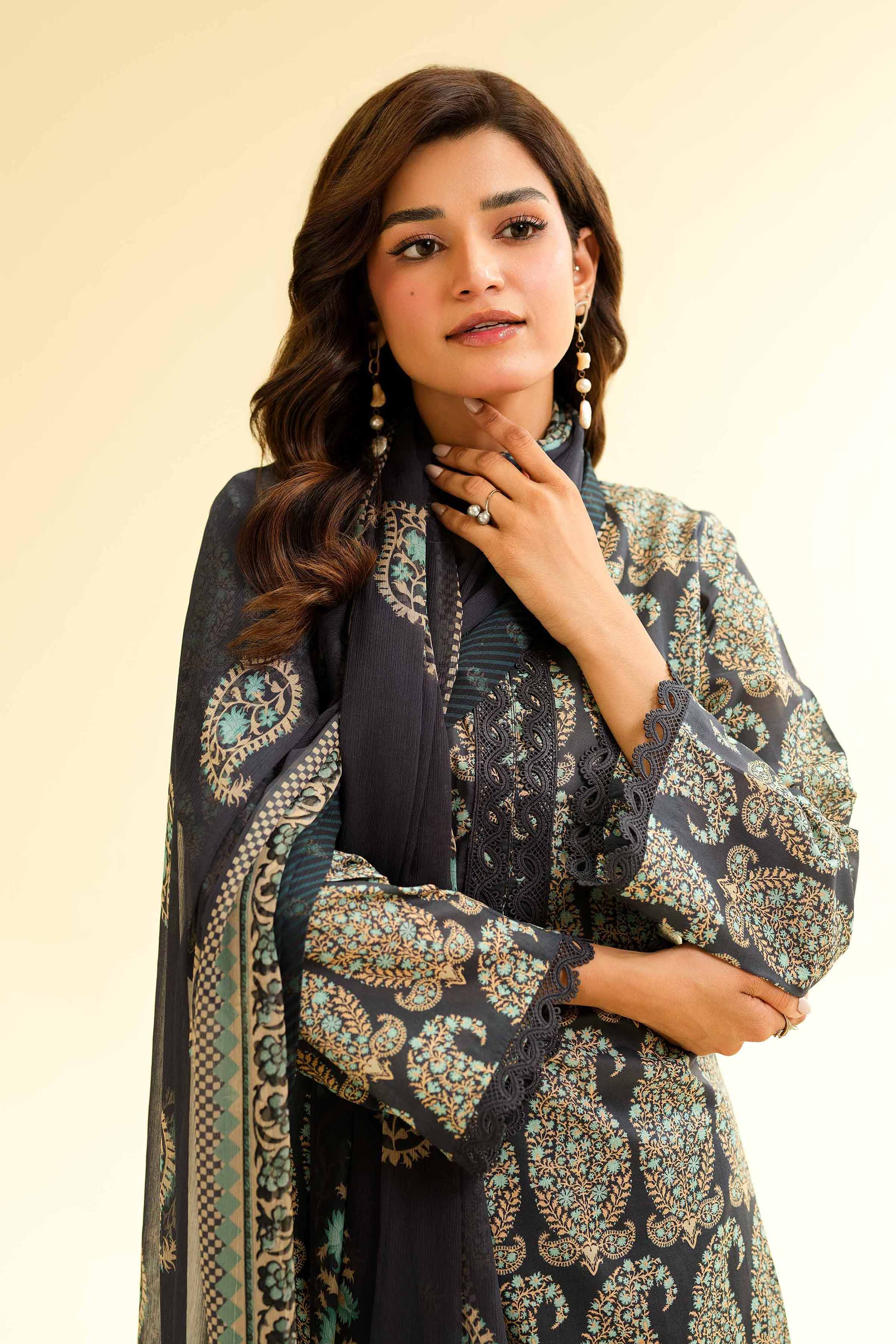 3 Piece - Printed Suit - 42501495 for Women - Unstitched Collection | Nishat | Shop Online