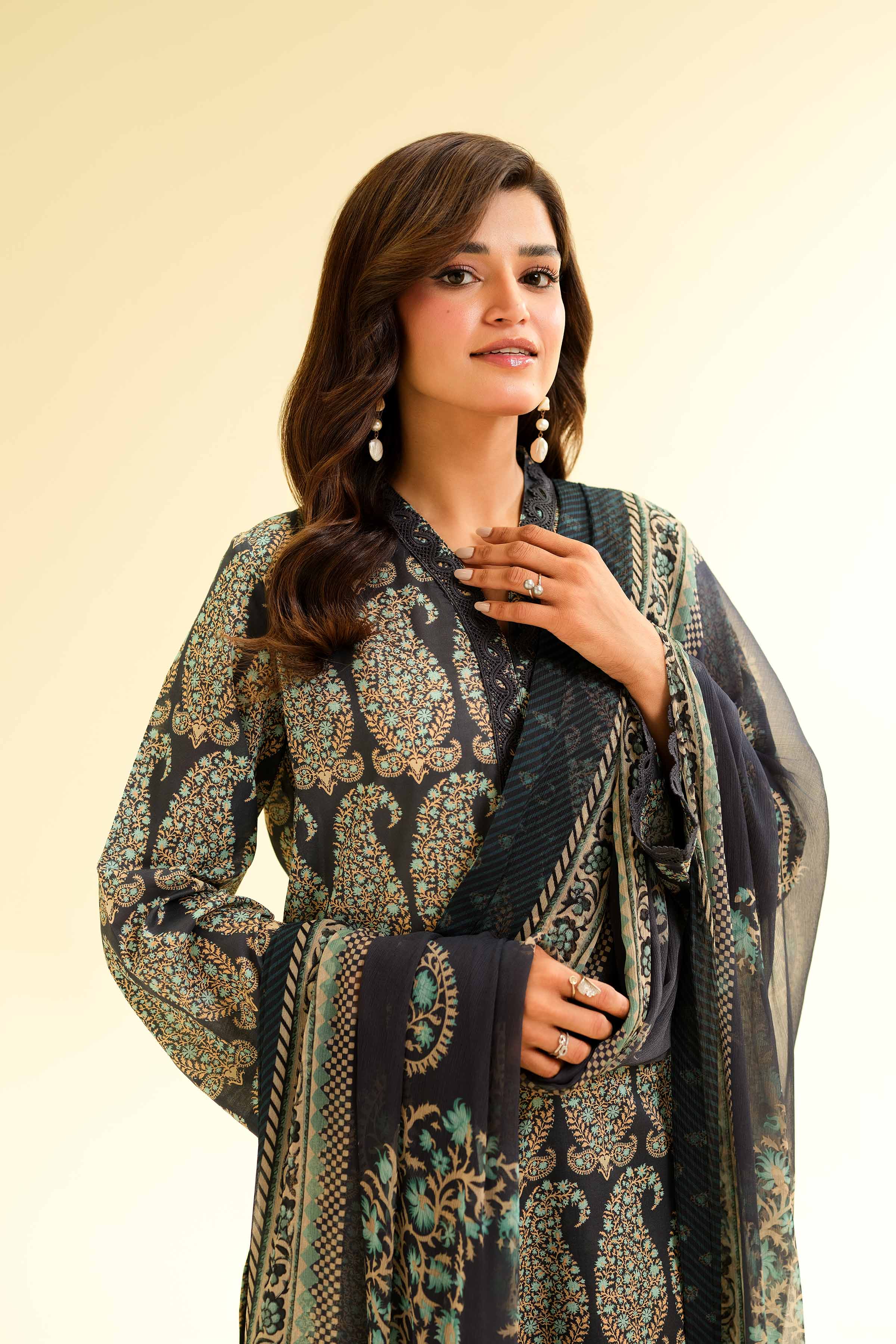 3 Piece - Printed Suit - 42501495 for Women - Unstitched Collection | Nishat | Shop Online