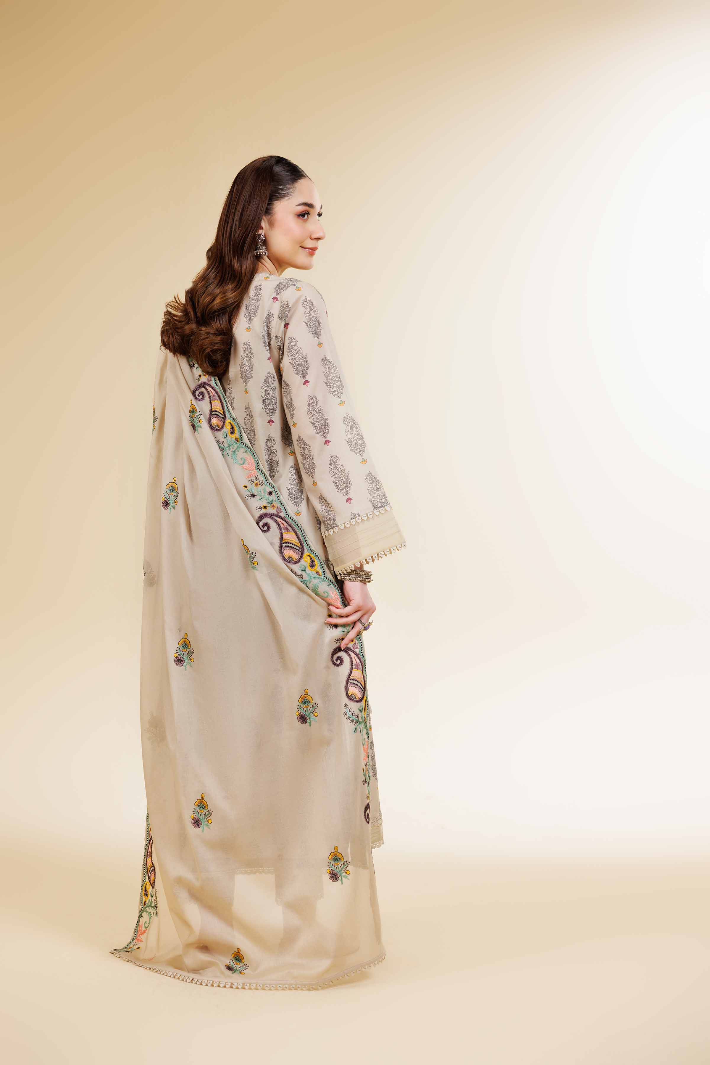 3 Piece - Printed Embroidered Suit - 42501496 for Women - Unstitched Collection | Nishat | Shop Online