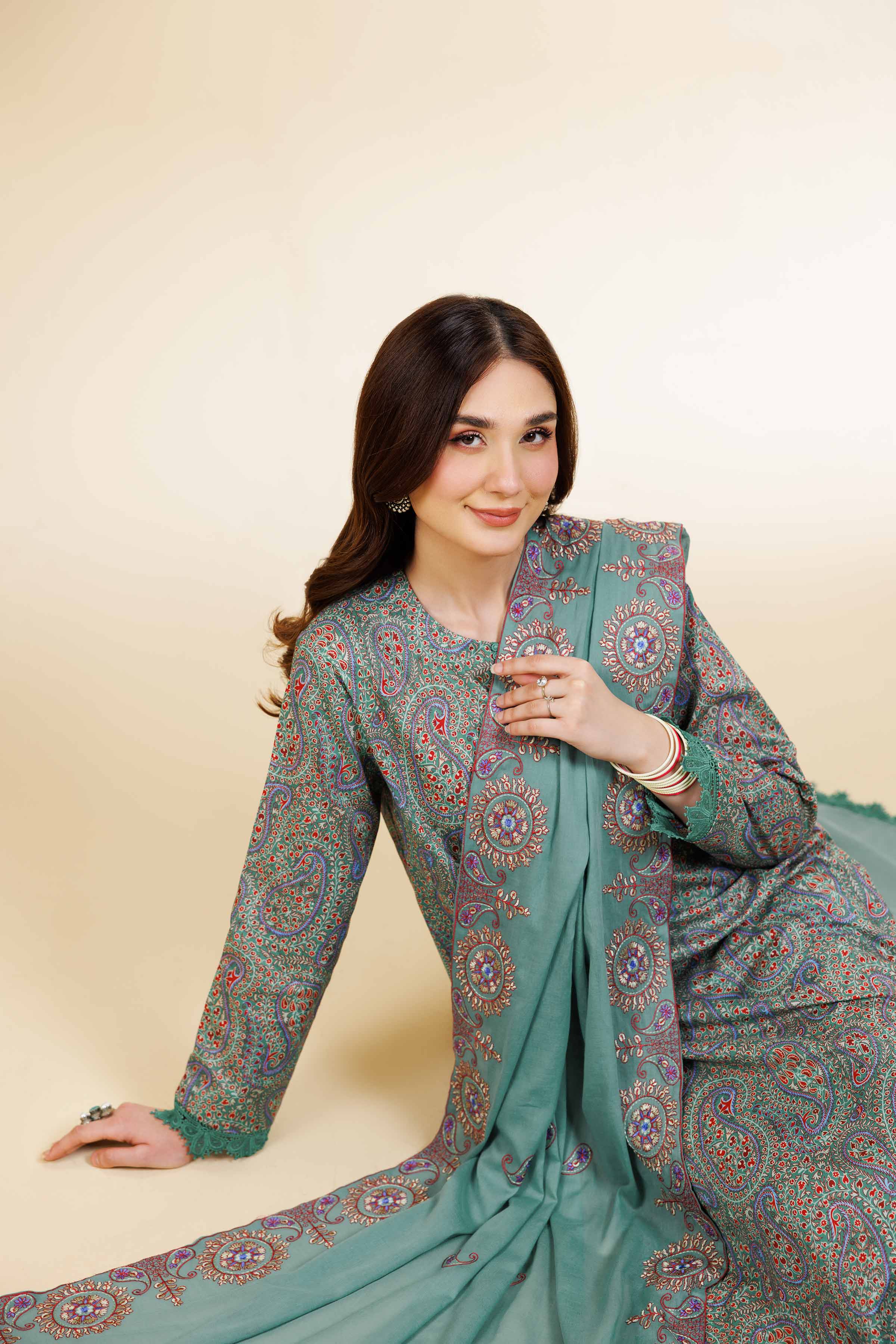 3 Piece - Printed Embroidered Suit - 42501497 for Women - Unstitched Collection | Nishat | Shop Online