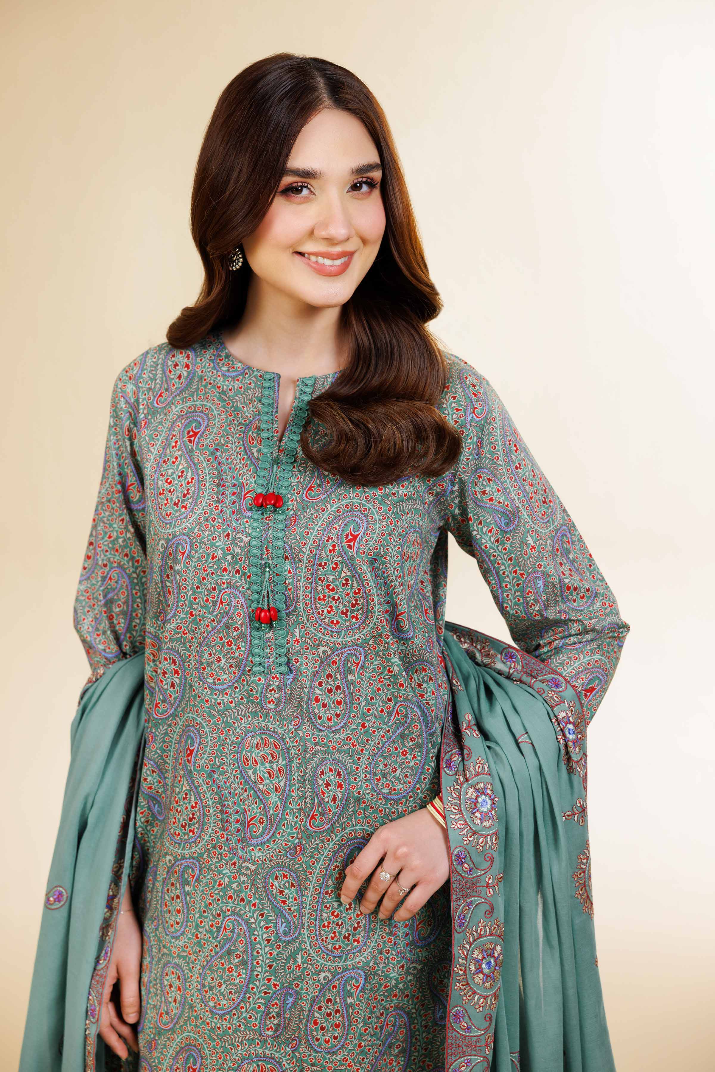 3 Piece - Printed Embroidered Suit - 42501497 for Women - Unstitched Collection | Nishat | Shop Online