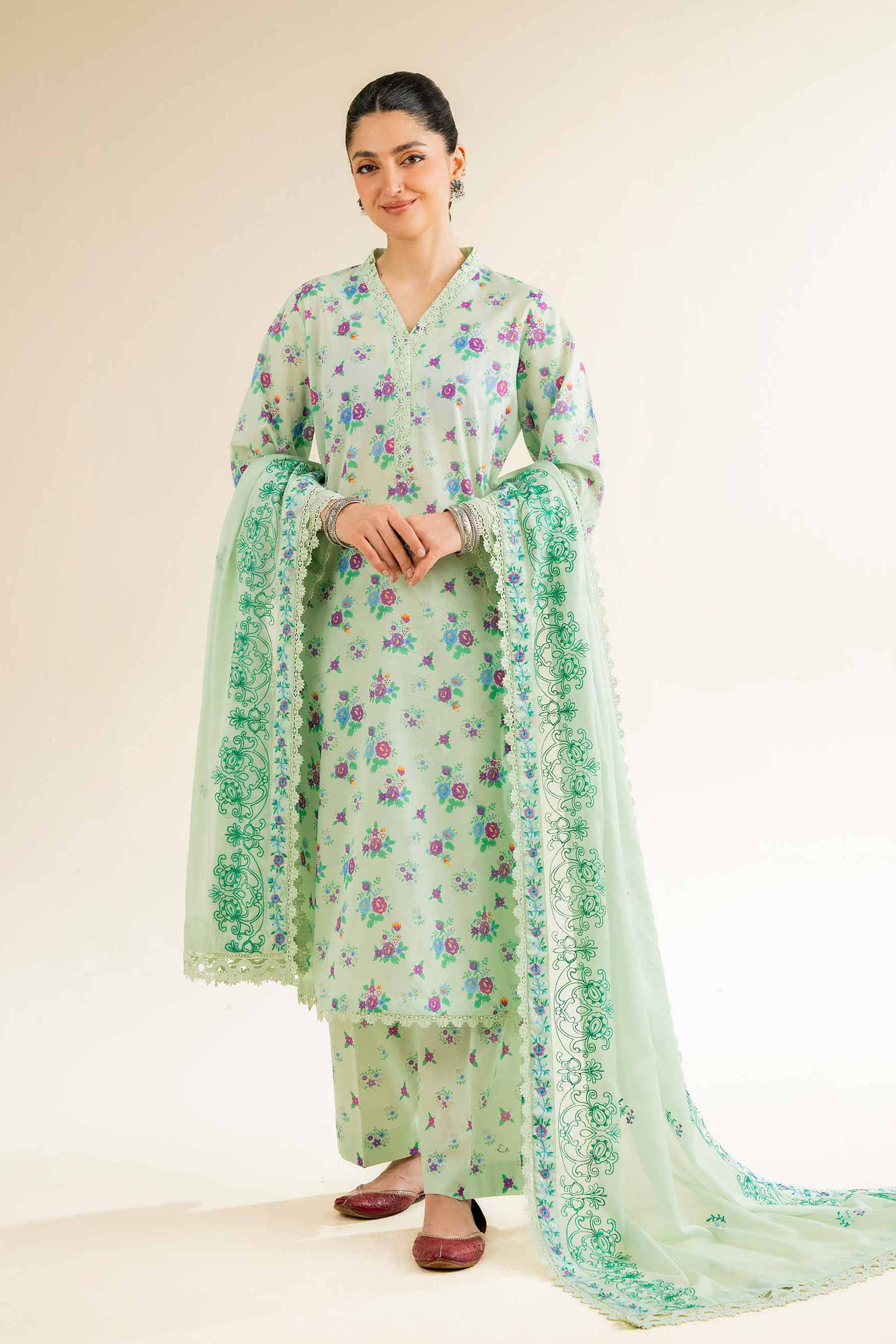 3 Piece - Printed Embroidered Suit - 42501498 for Women - Unstitched Collection | Nishat | Shop Online