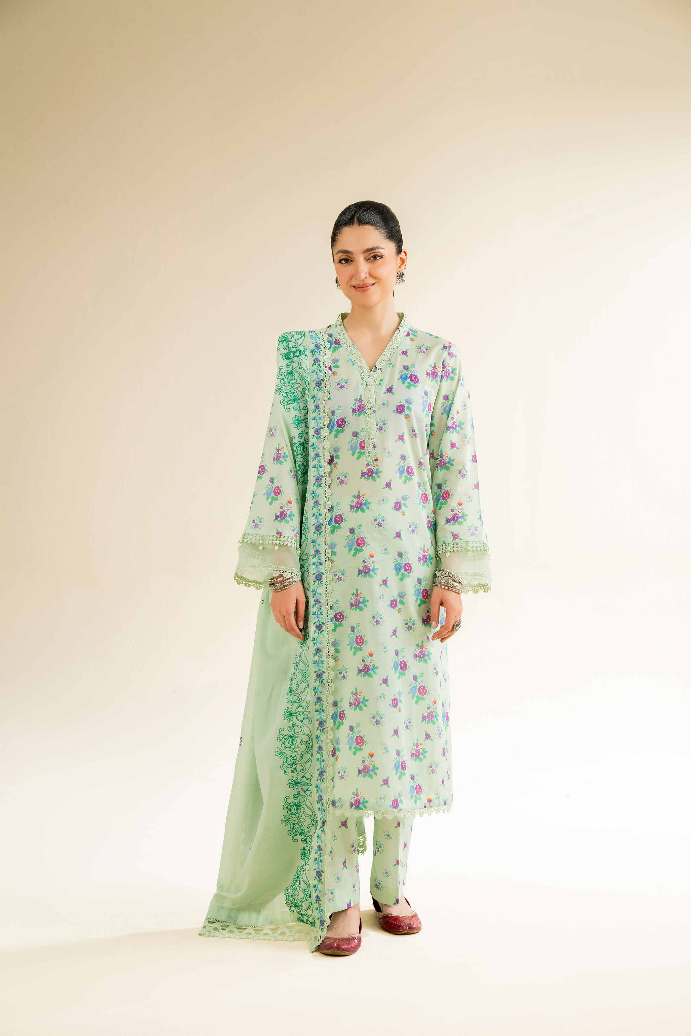3 Piece - Printed Embroidered Suit - 42501498 for Women - Unstitched Collection | Nishat | Shop Online