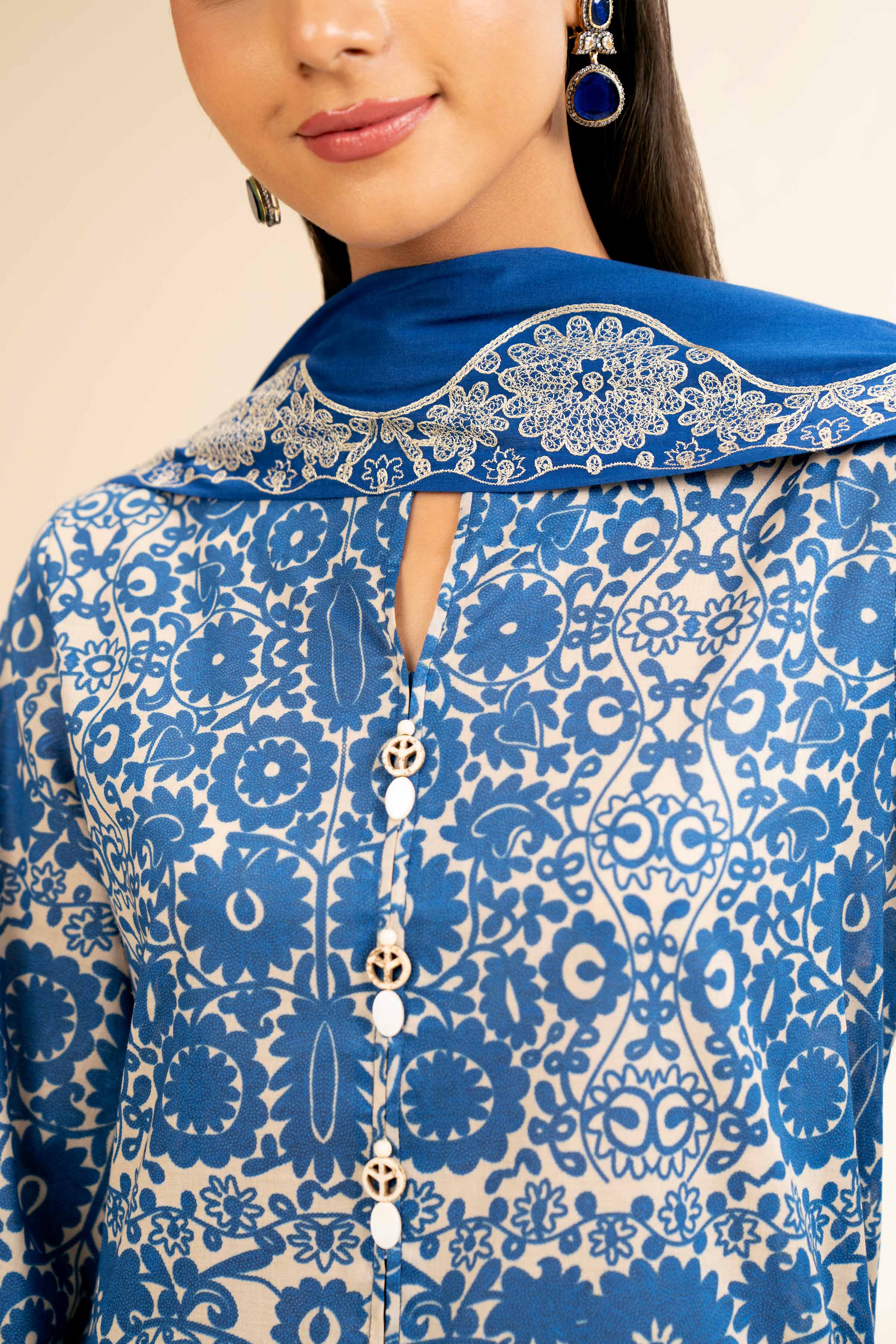 3 Piece - Printed Embroidered Suit - 42501501 for Women - Unstitched Collection | Nishat | Shop Online