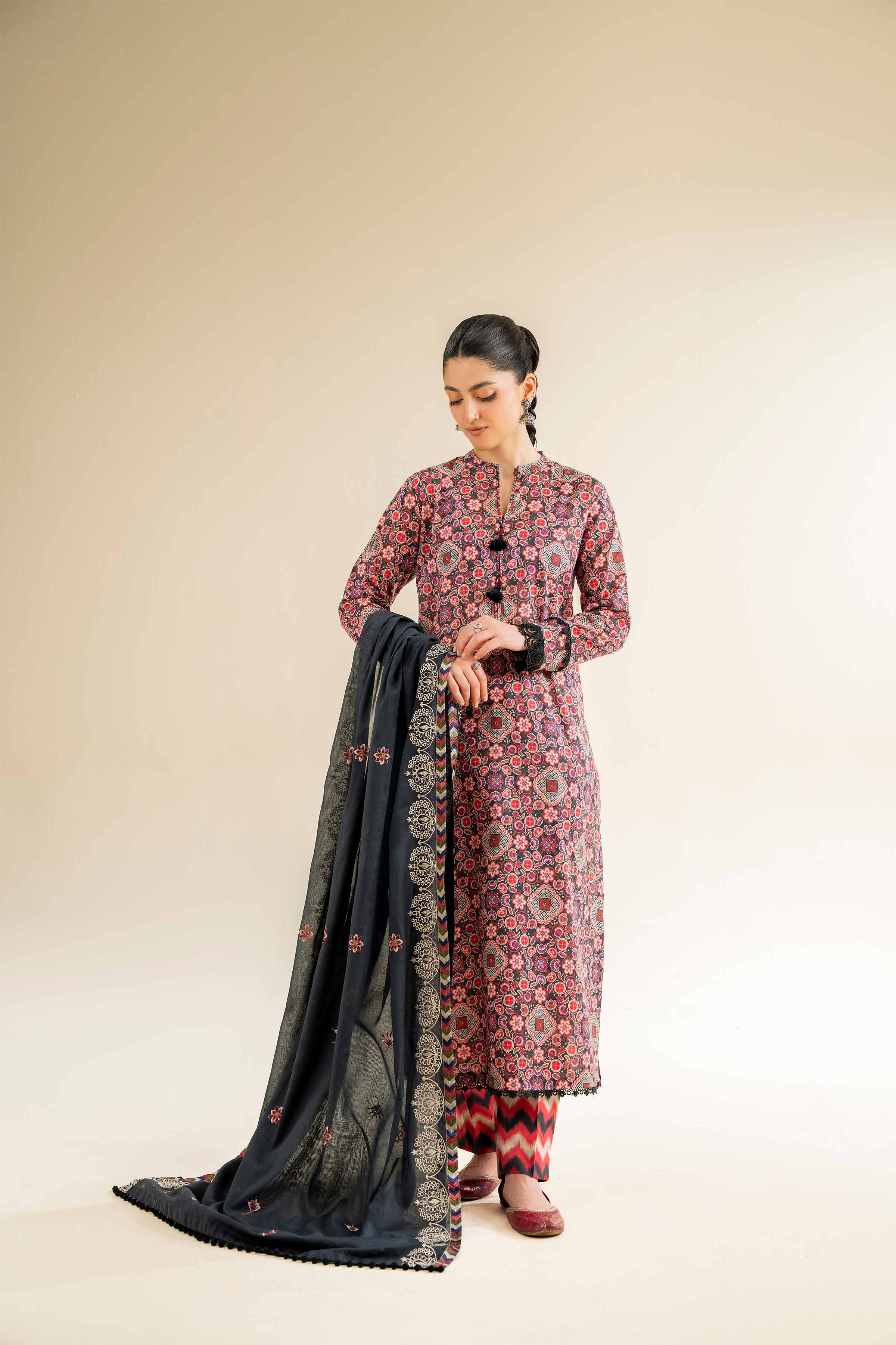 3 Piece - Printed Embroidered Suit - 42501502 for Women - Unstitched Collection | Nishat | Shop Online