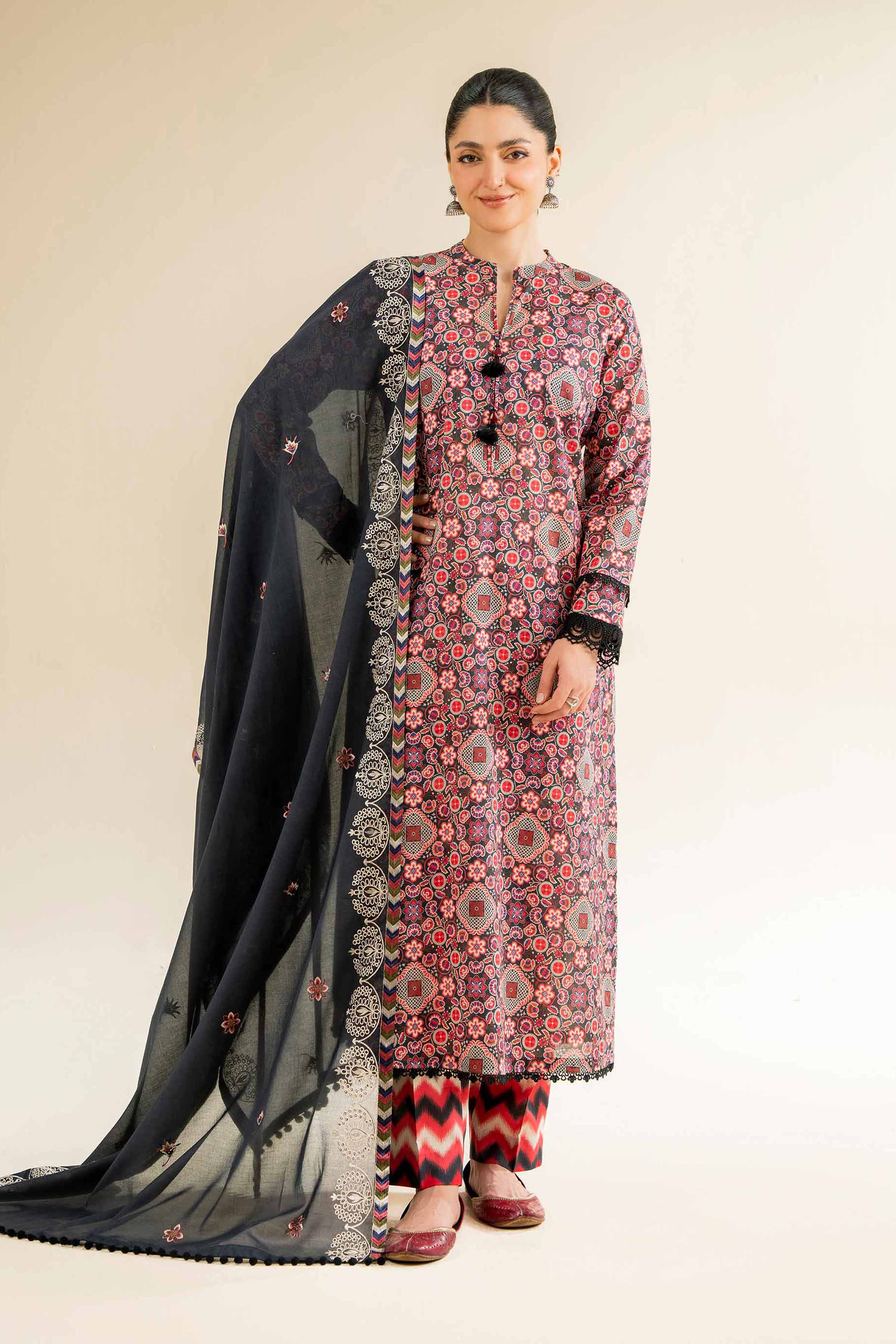 3 Piece - Printed Embroidered Suit - 42501502 for Women - Unstitched Collection | Nishat | Shop Online