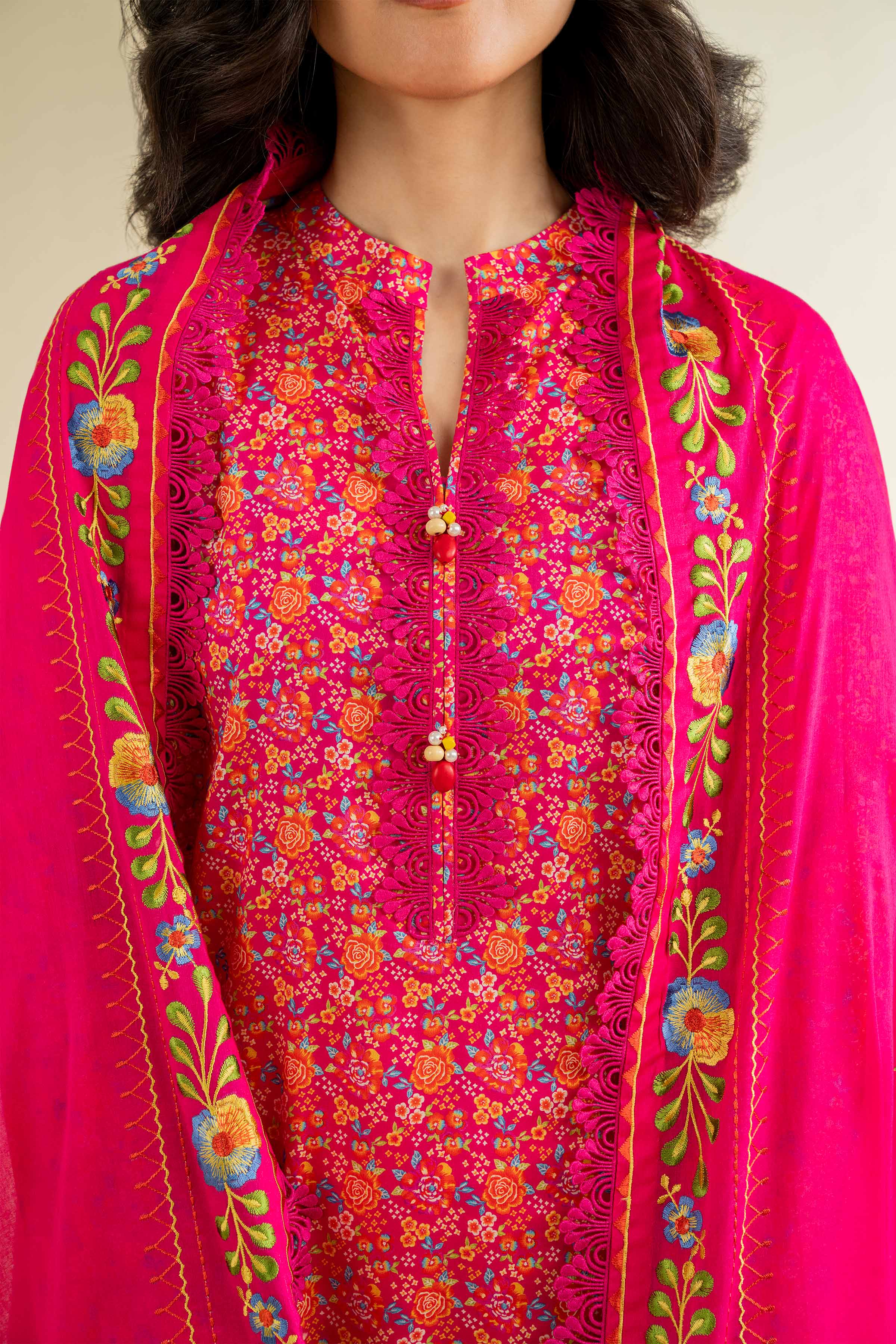 3 Piece - Printed Embroidered Suit - 42501503 for Women - Unstitched Collection | Nishat | Shop Online