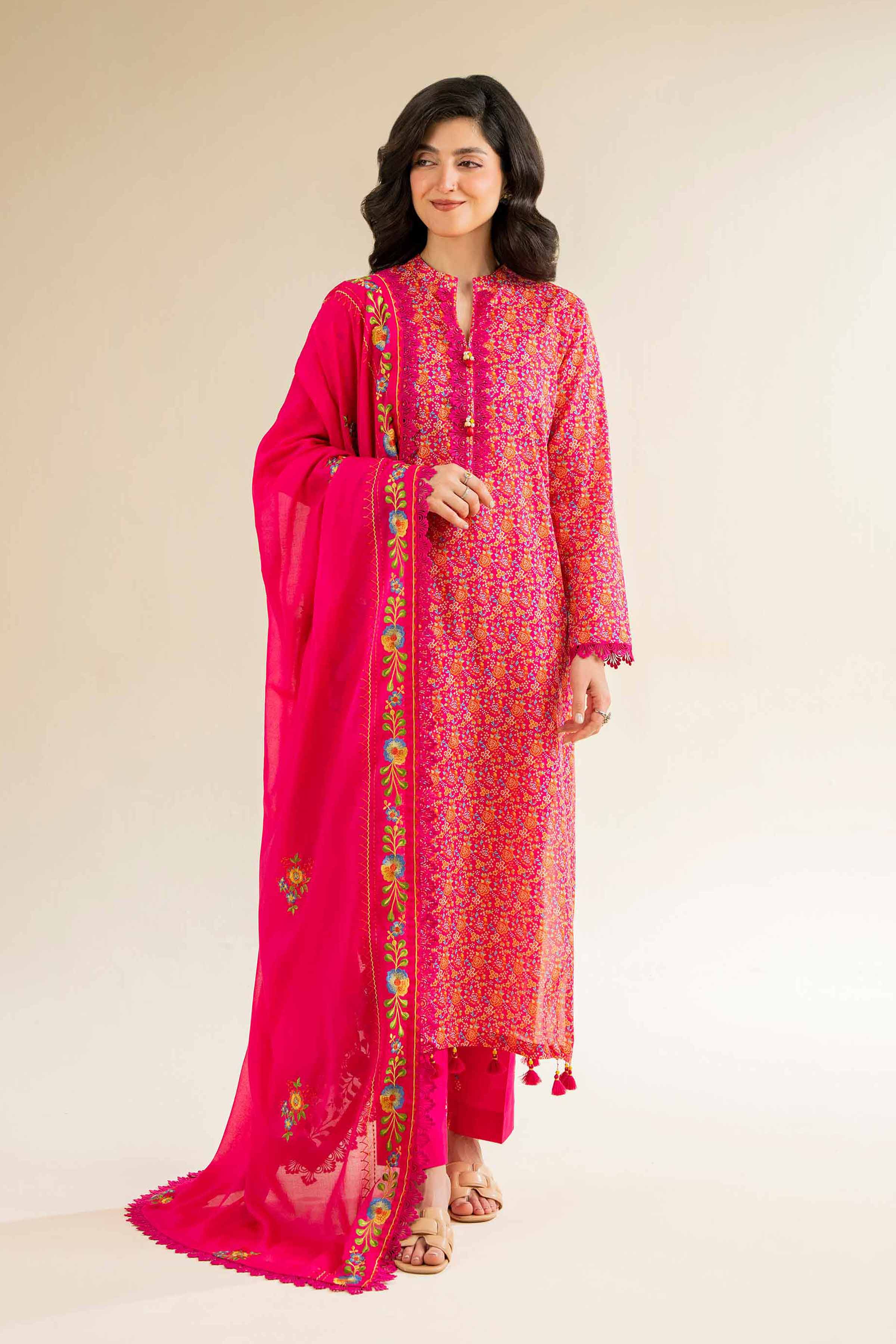 3 Piece - Printed Embroidered Suit - 42501503 for Women - Unstitched Collection | Nishat | Shop Online
