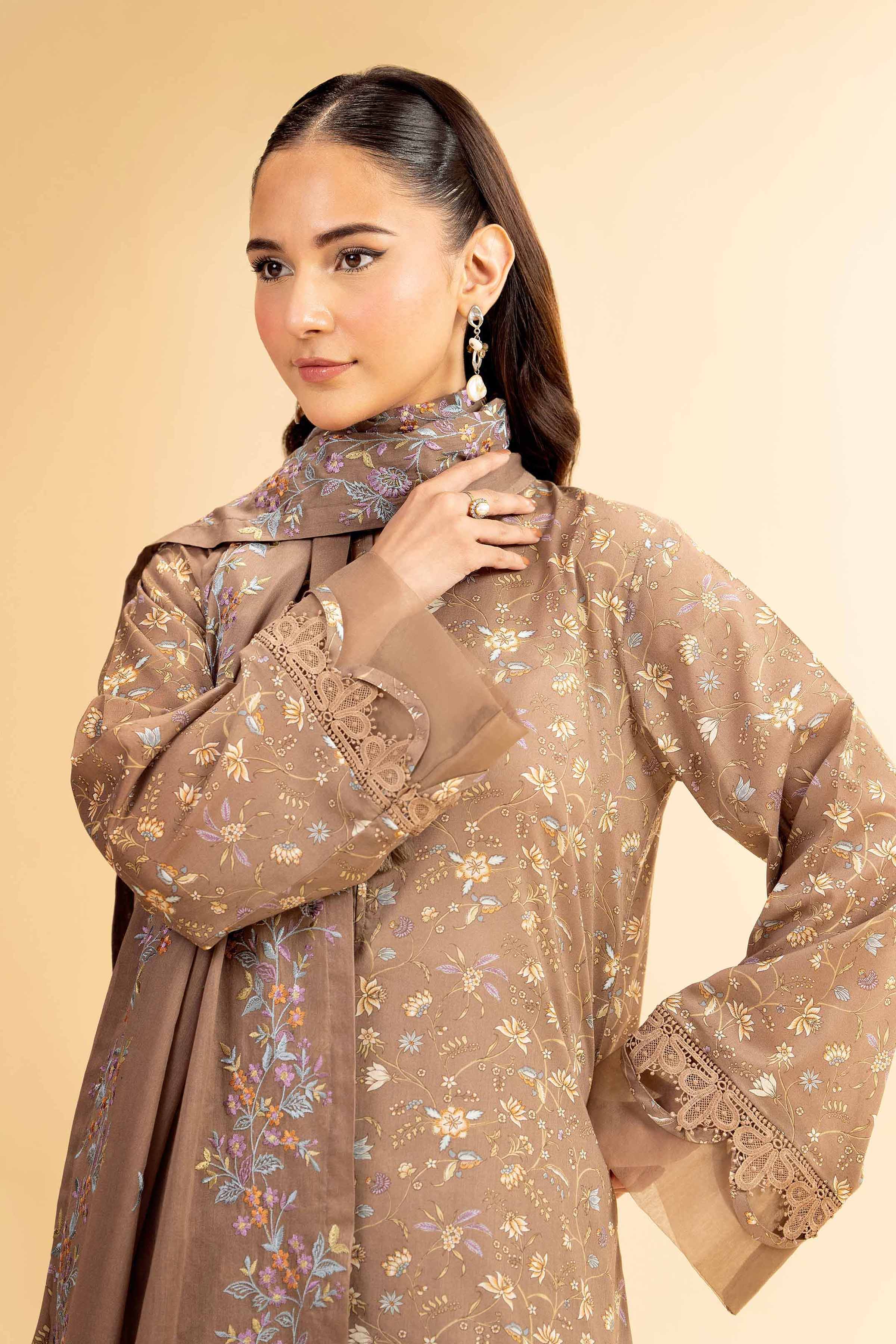3 Piece - Printed Embroidered Suit - 42501505 for Women - Unstitched Collection | Nishat | Shop Online