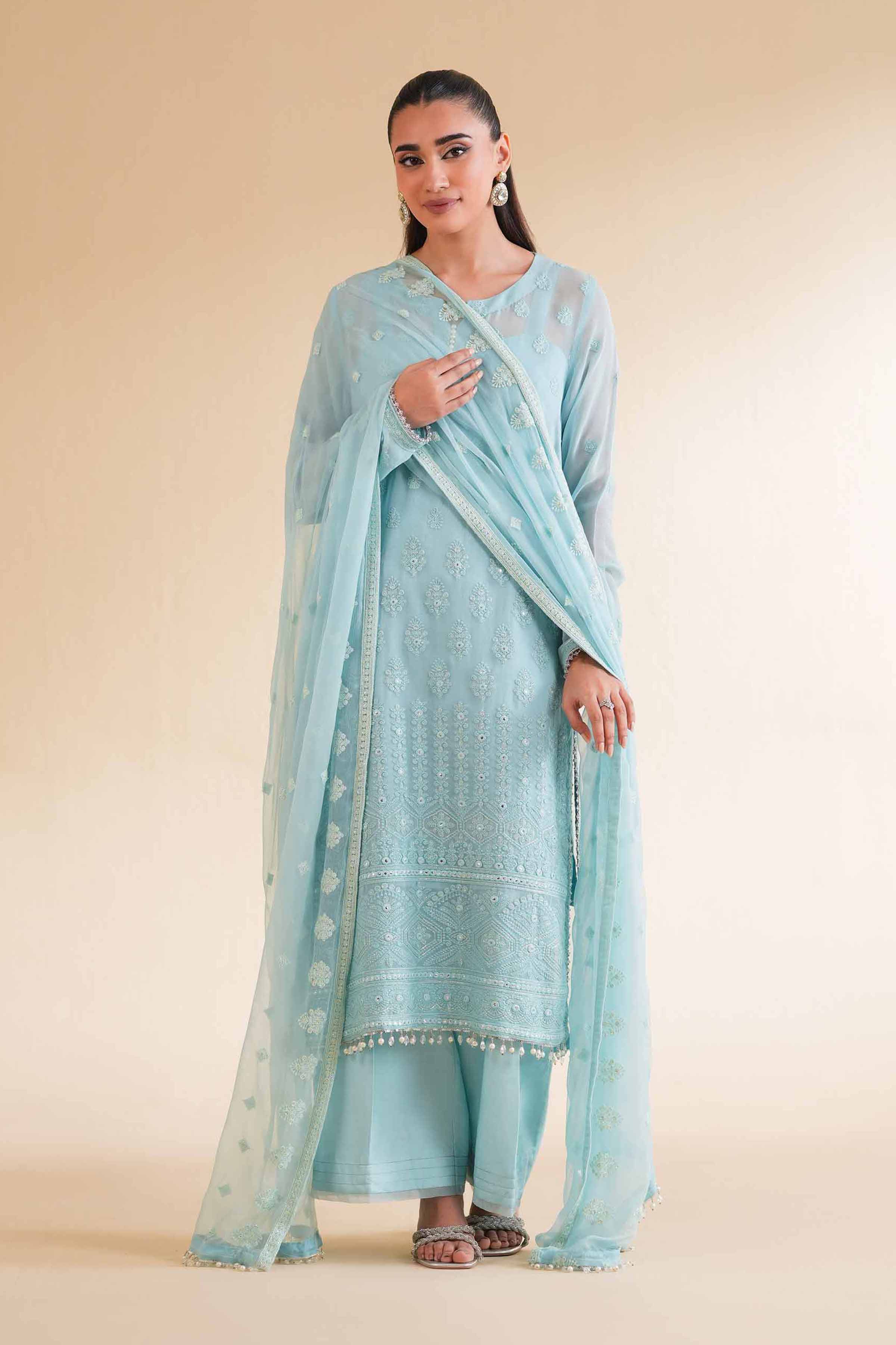 3 Piece - Dyed Embroidered Suit - 42501511 for Women - Unstitched Collection | Nishat | Shop Online