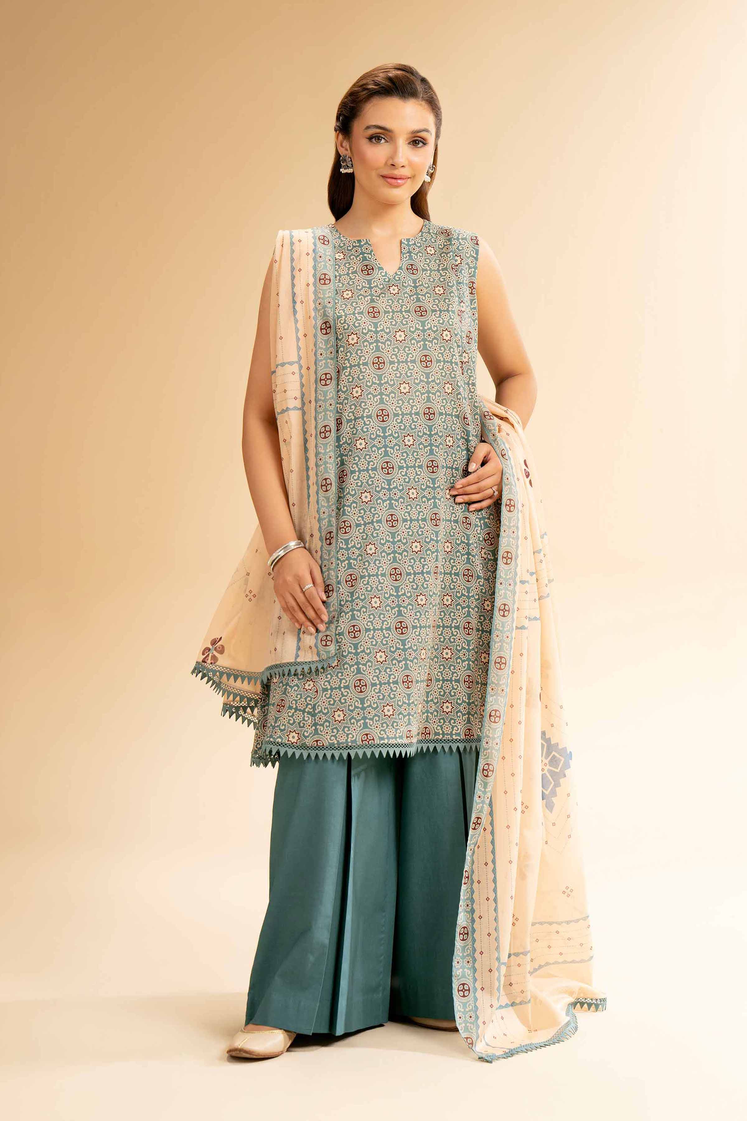 2 Piece - Printed Suit - 42501530 for Women - Unstitched Collection | Nishat | Shop Online