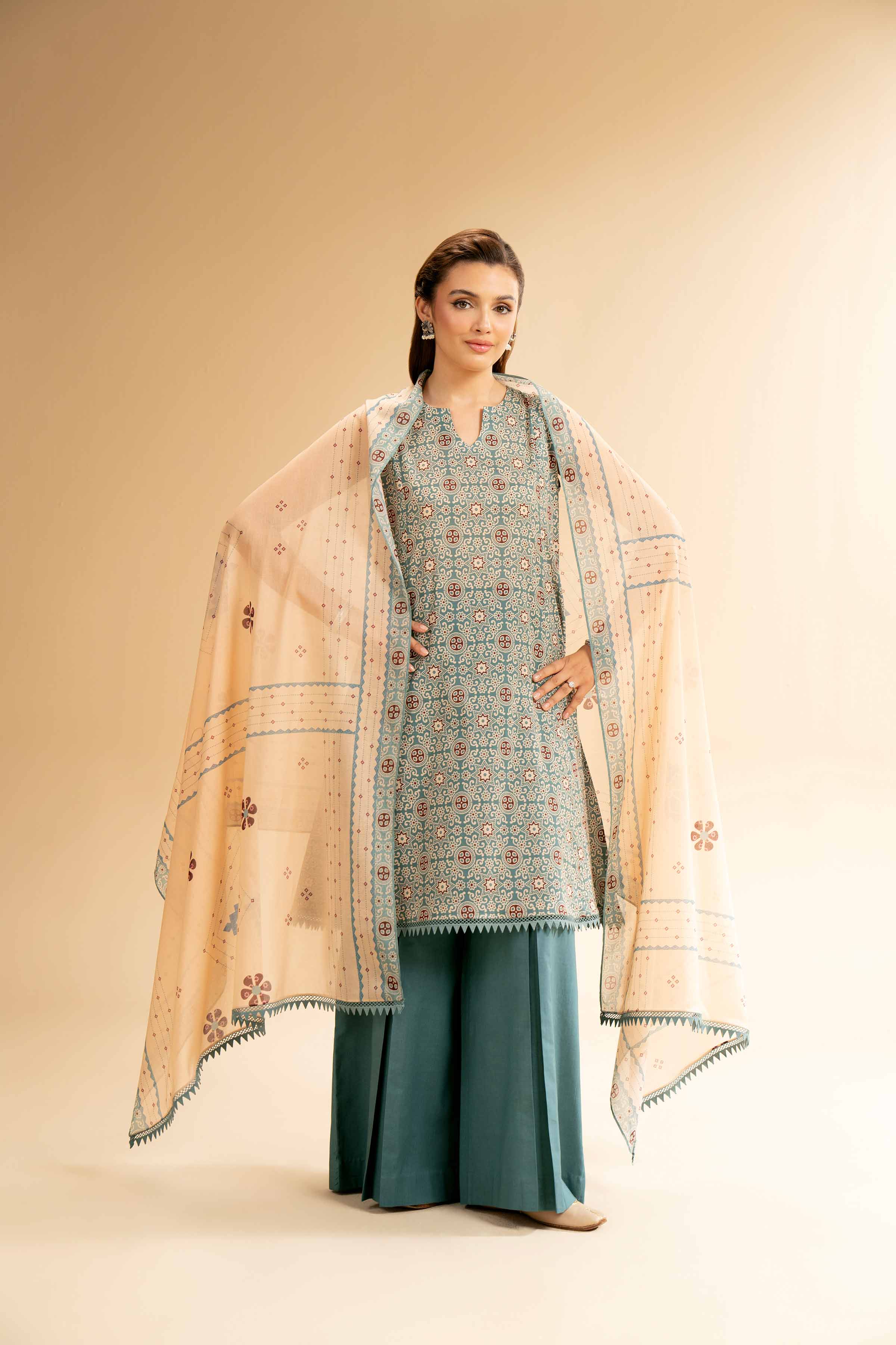 2 Piece - Printed Suit - 42501530 for Women - Unstitched Collection | Nishat | Shop Online