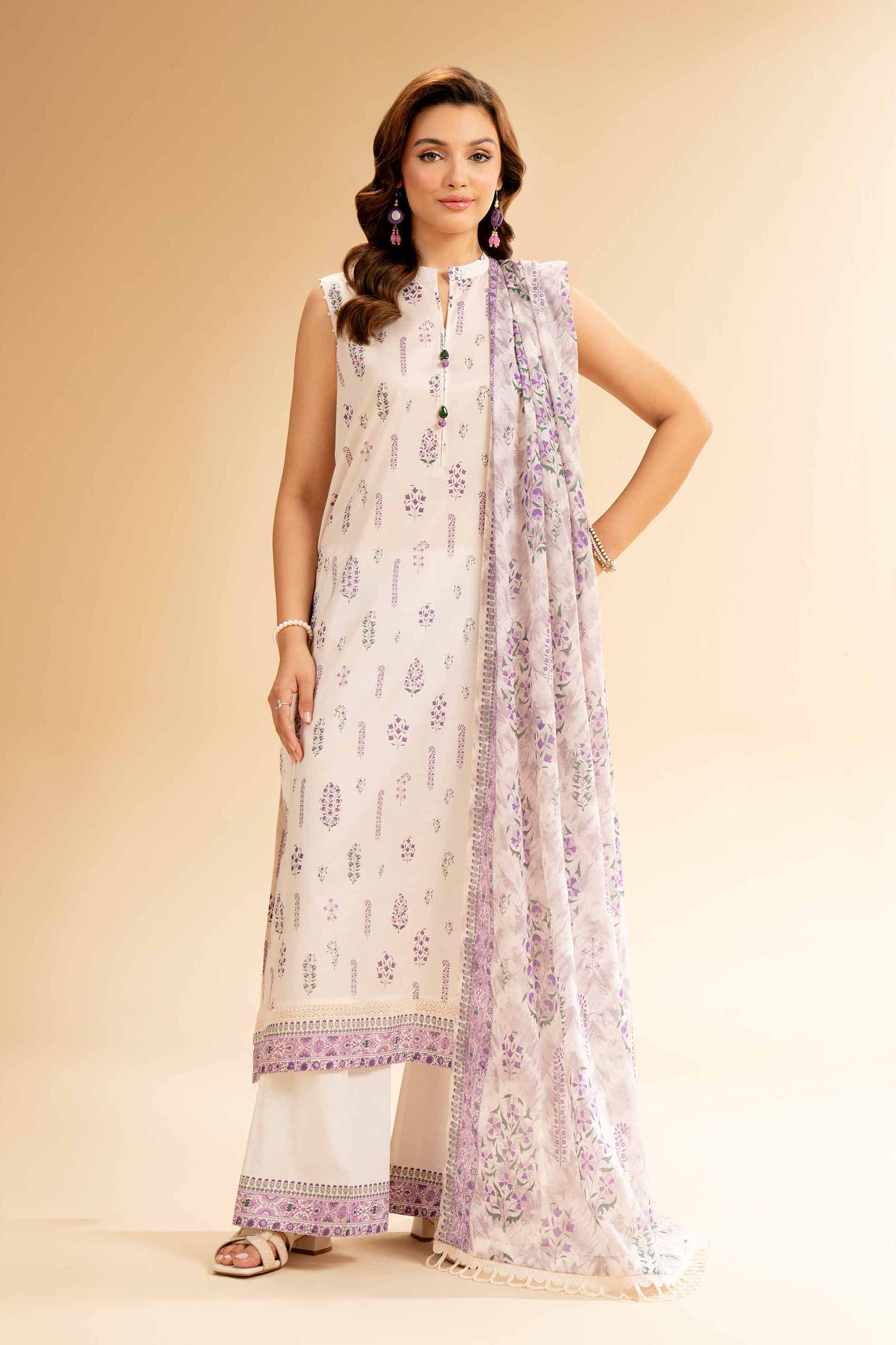 2 Piece - Printed Suit - 42501536 for Women - Unstitched Collection | Nishat | Shop Online