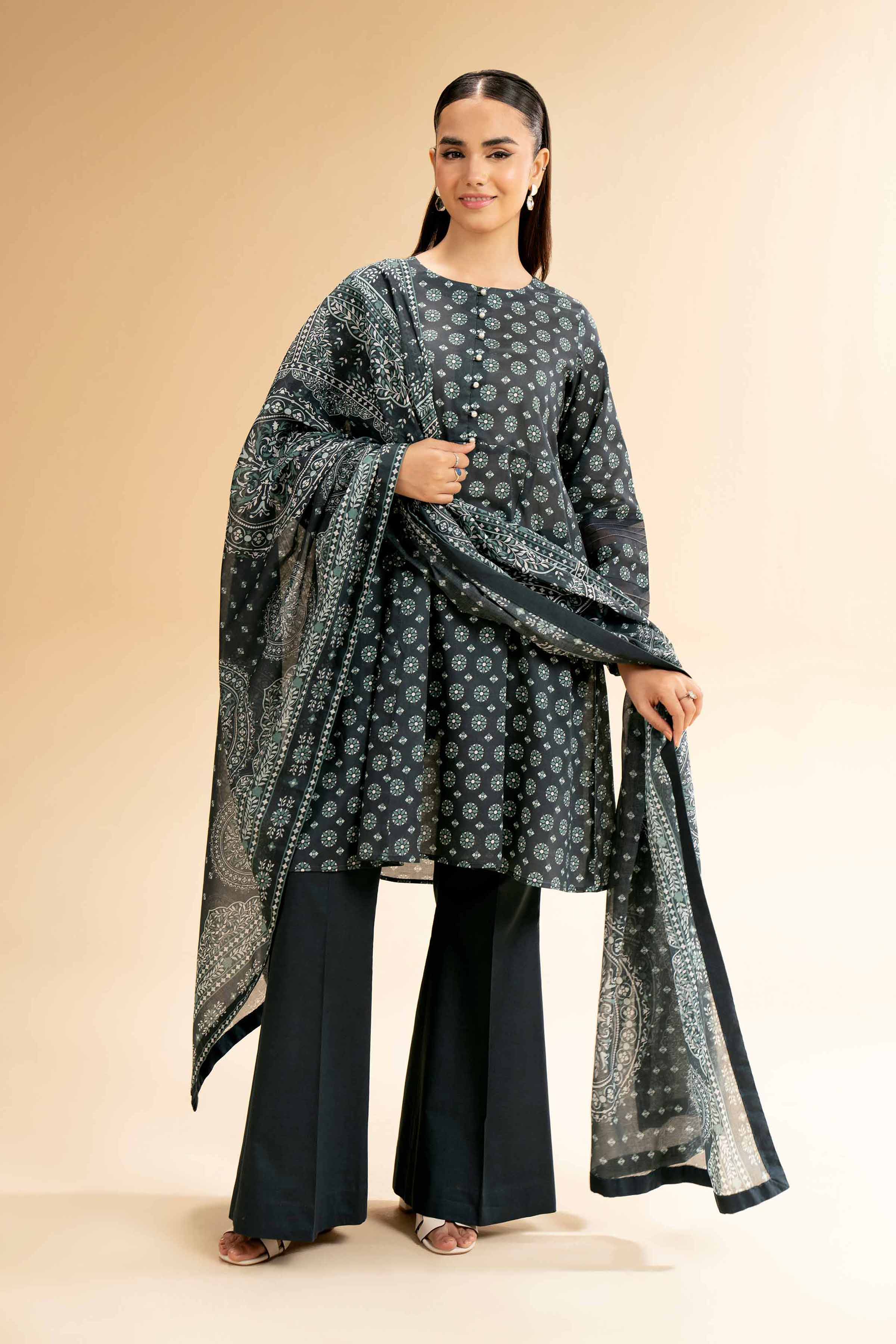 2 Piece - Printed Suit - 42501538 for Women - Unstitched Collection | Nishat | Shop Online