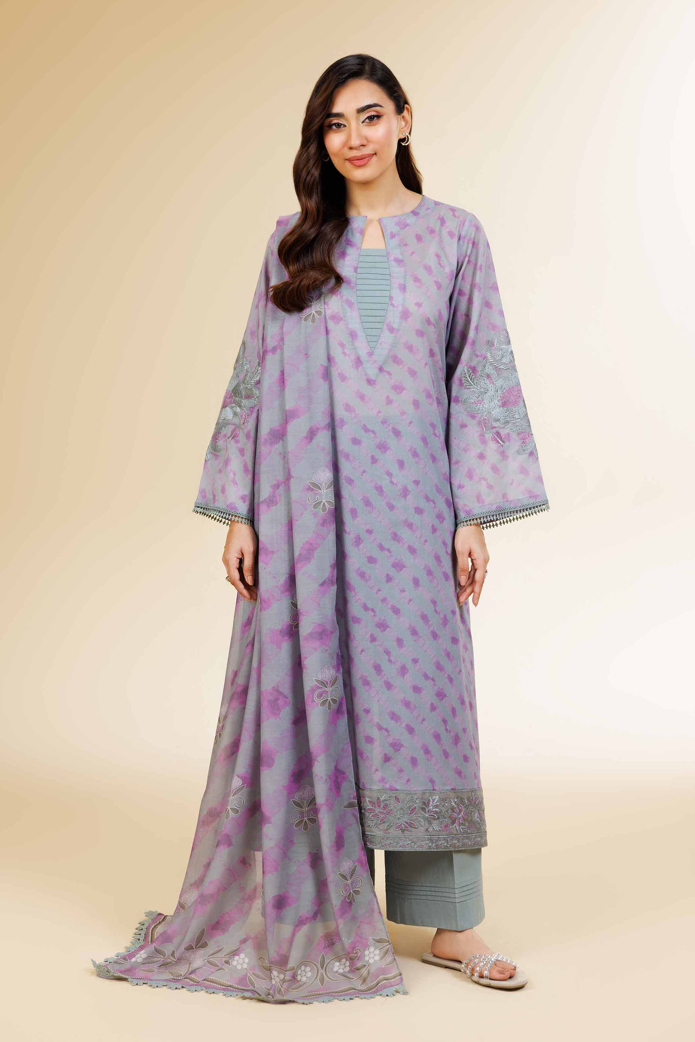 2 Piece - Digital Printed Suit - 42501541 for Women - Unstitched Collection | Nishat | Shop Online