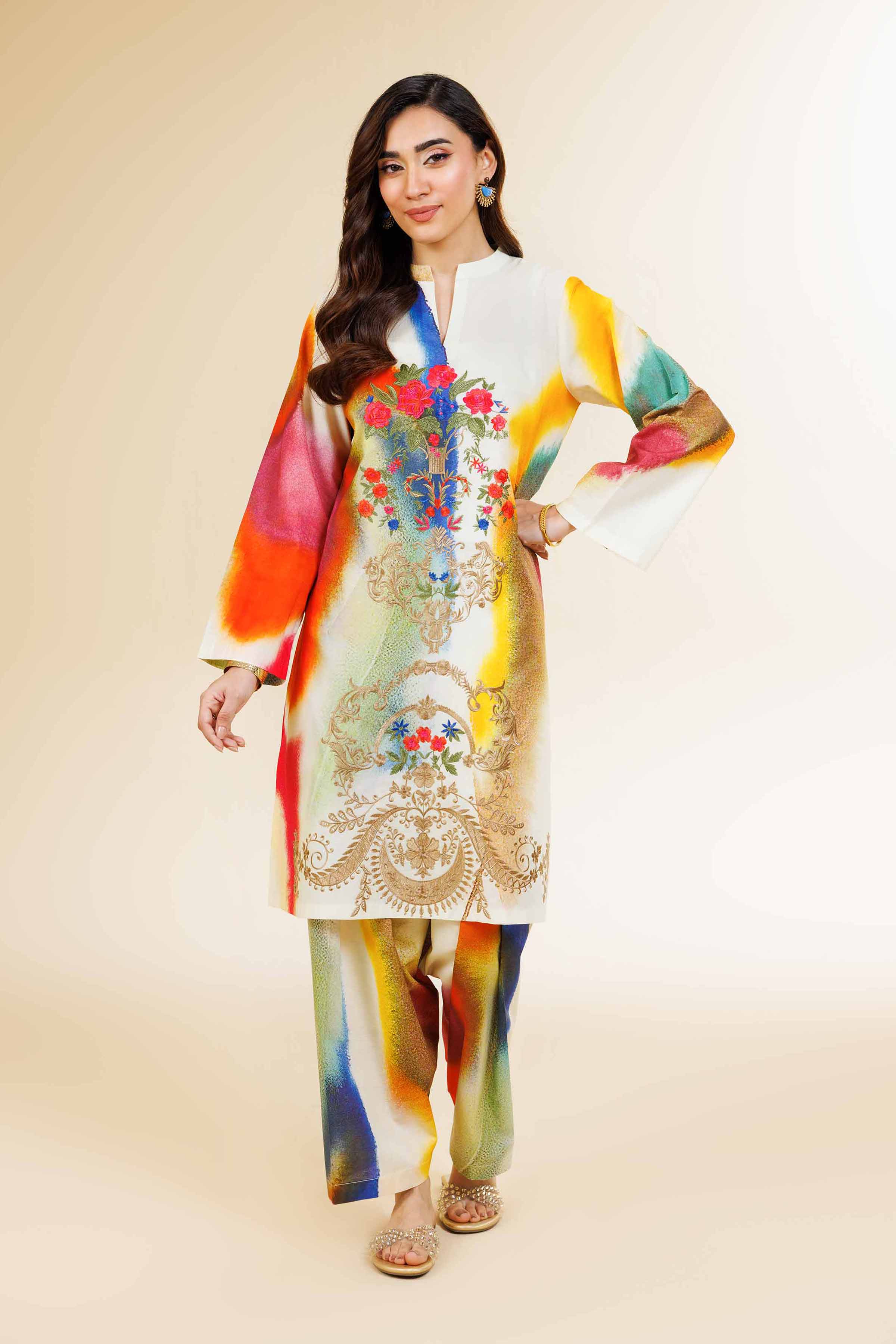 2 Piece - Digital Printed Suit - 42501560 for Women - Unstitched Collection | Nishat | Shop Online