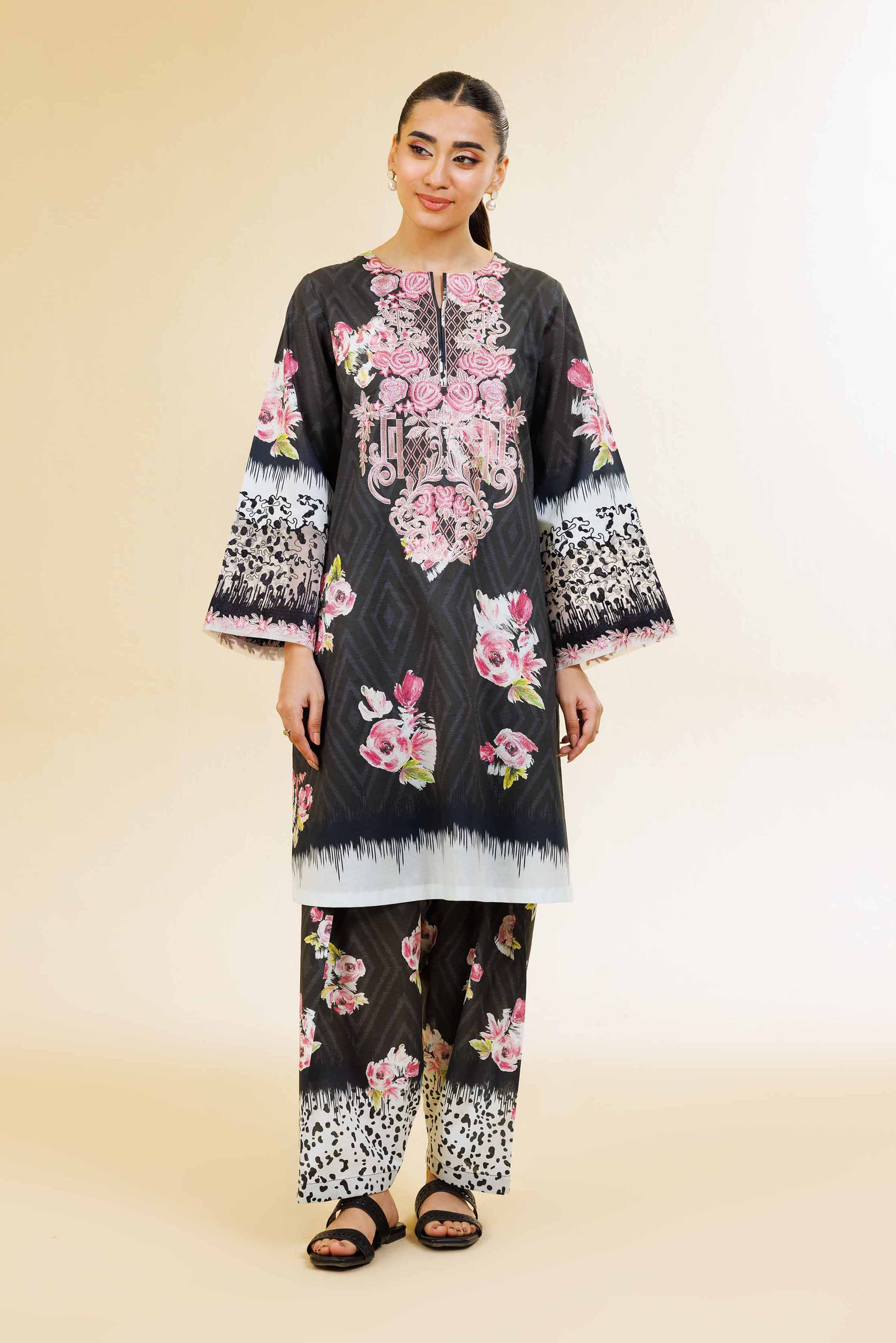 2 Piece - Digital Printed Suit - 42501566 for Women - Unstitched Collection | Nishat | Shop Online