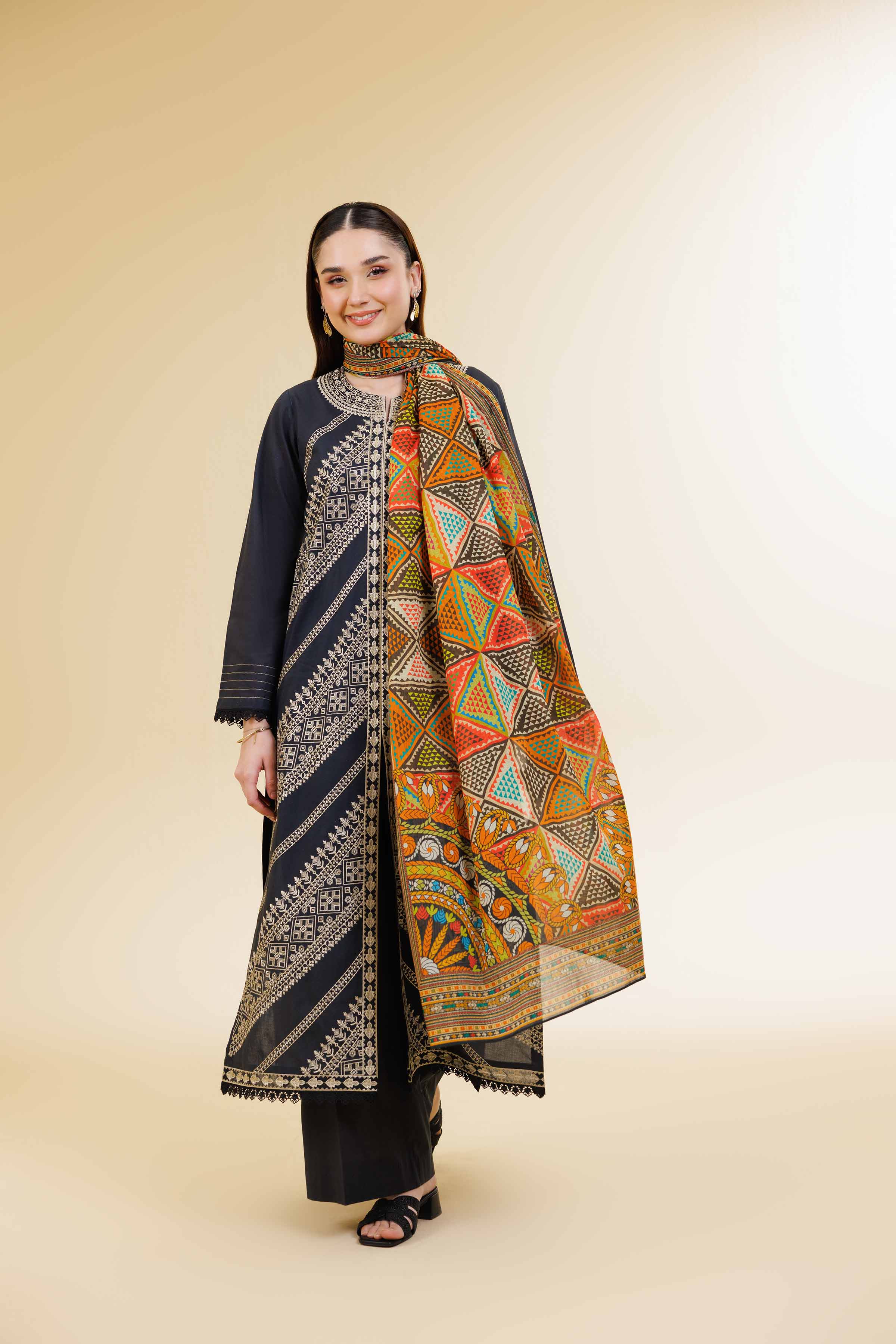 3 Piece - Digital Printed Embroidered Suit - 42501579 for Women - Unstitched Collection | Nishat | Shop Online