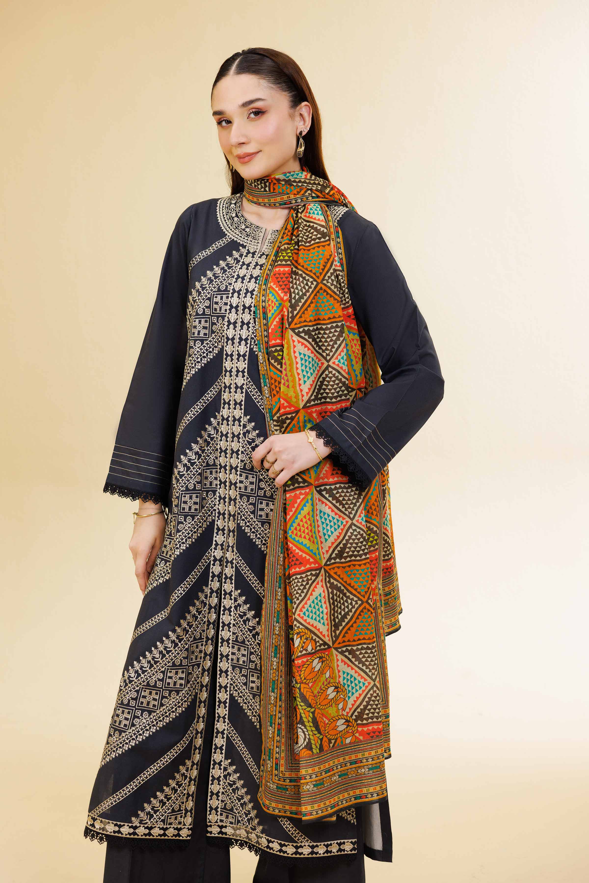 3 Piece - Digital Printed Embroidered Suit - 42501579 for Women - Unstitched Collection | Nishat | Shop Online
