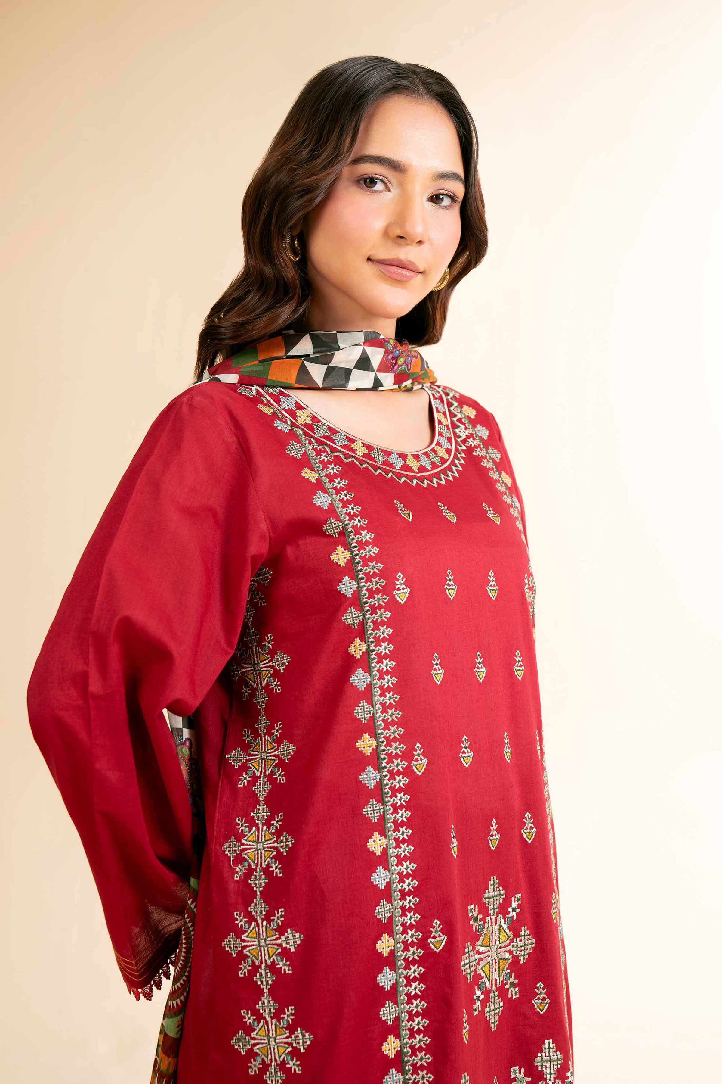 3 Piece - Digital Printed Embroidered Suit - 42501580 for Women - Unstitched Collection | Nishat | Shop Online