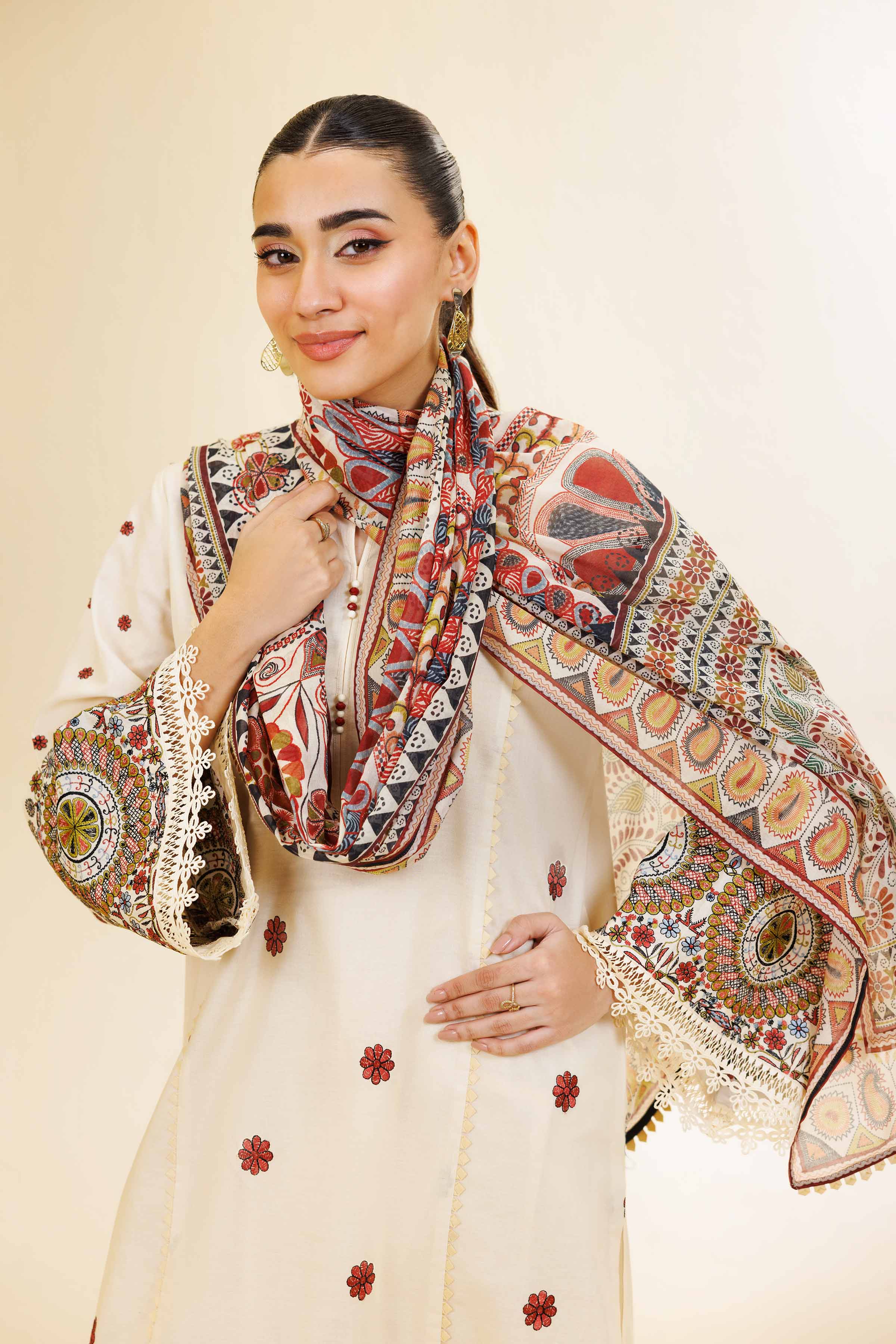 3 Piece - Digital Printed Embroidered Suit - 42501582 for Women - Unstitched Collection | Nishat | Shop Online