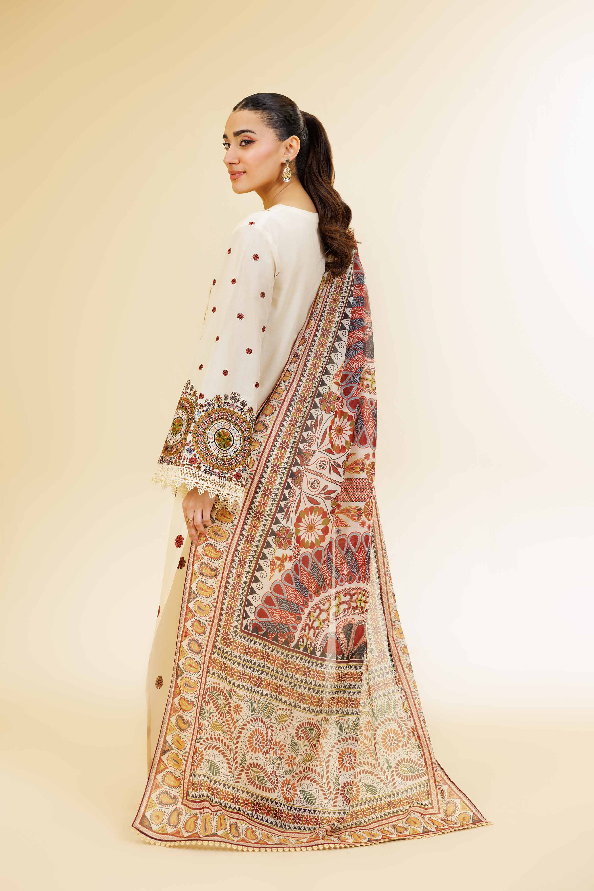 3 Piece - Digital Printed Embroidered Suit - 42501582 for Women - Unstitched Collection | Nishat | Shop Online