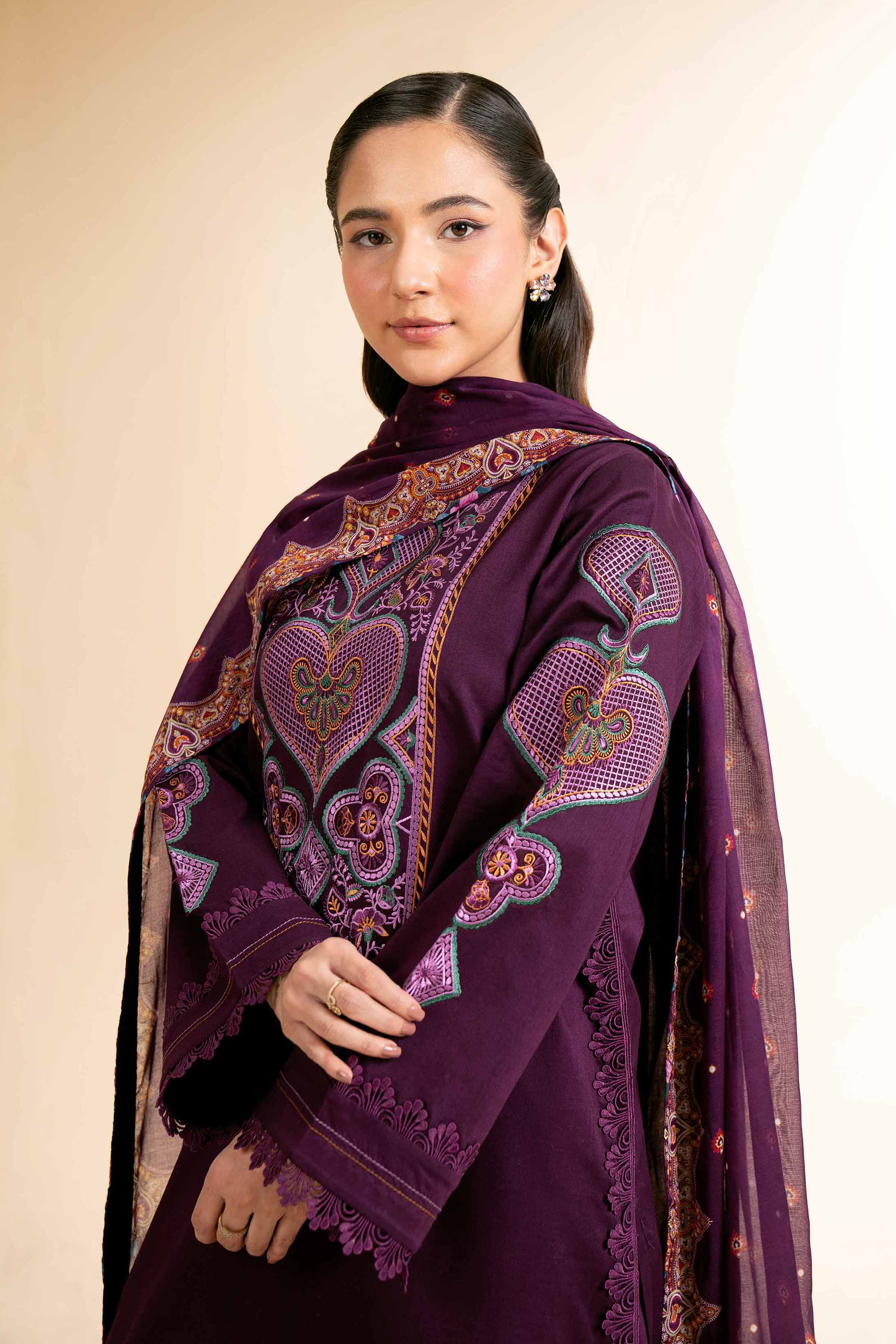 3 Piece - Digital Printed Embroidered Suit - 42501583 for Women - Unstitched Collection | Nishat | Shop Online