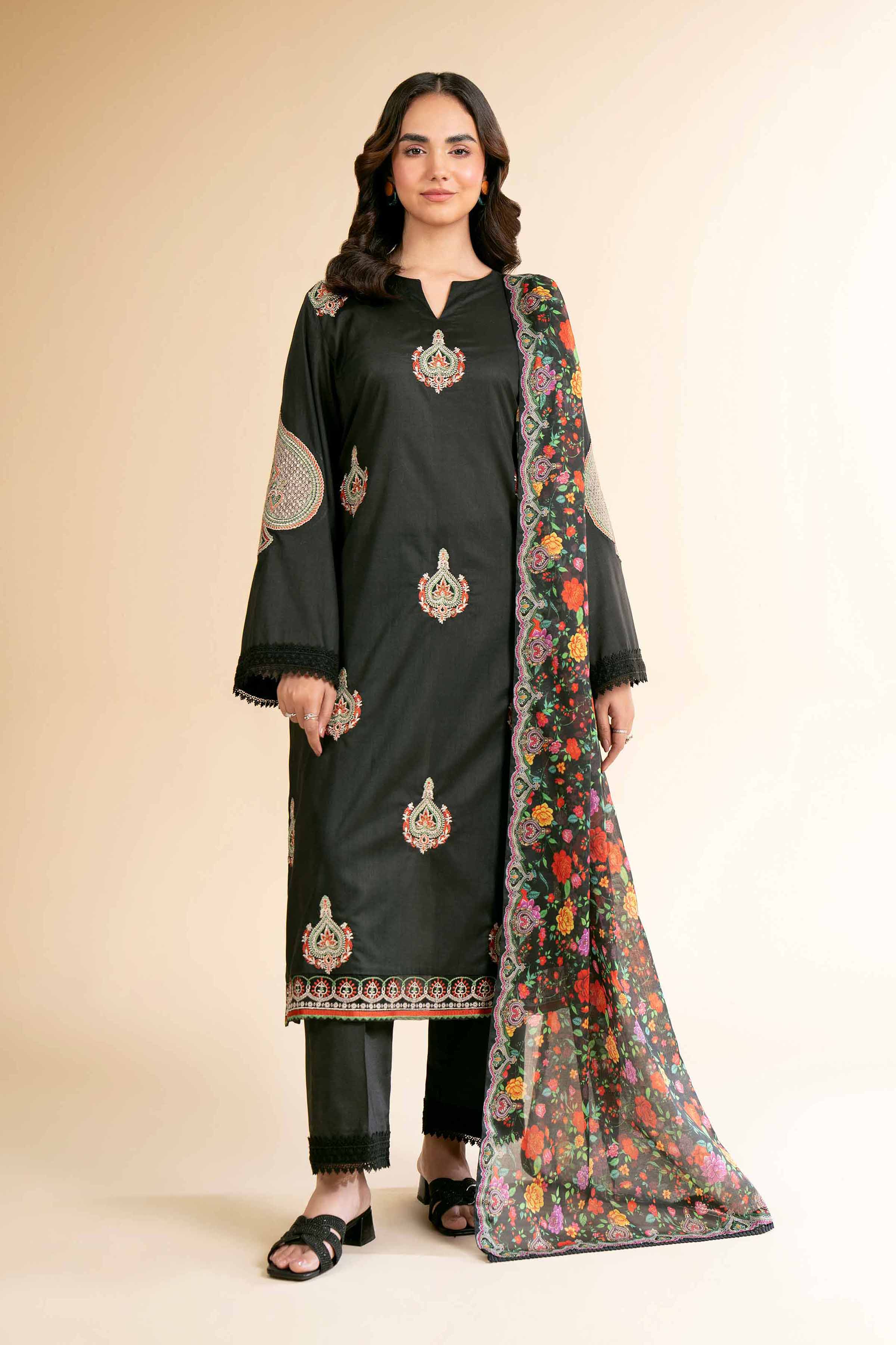 3 Piece - Digital Printed Embroidered Suit - 42501584 for Women - Unstitched Collection | Nishat | Shop Online
