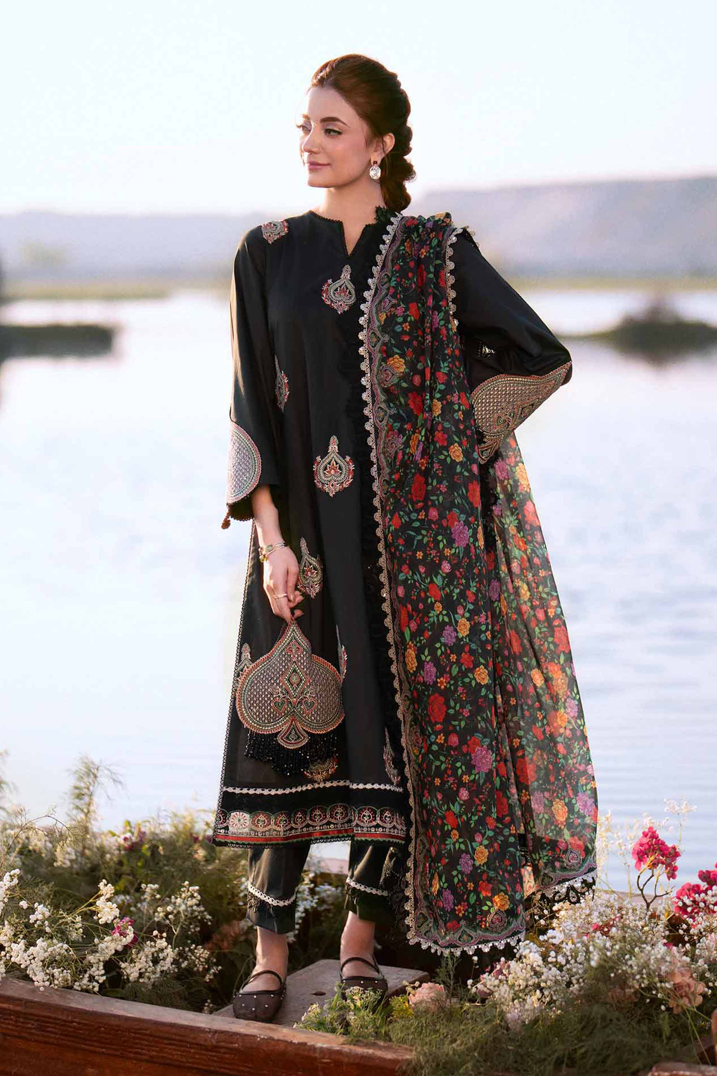 3 Piece - Digital Printed Embroidered Suit - 42501584 for Women - Unstitched Collection | Nishat | Shop Online