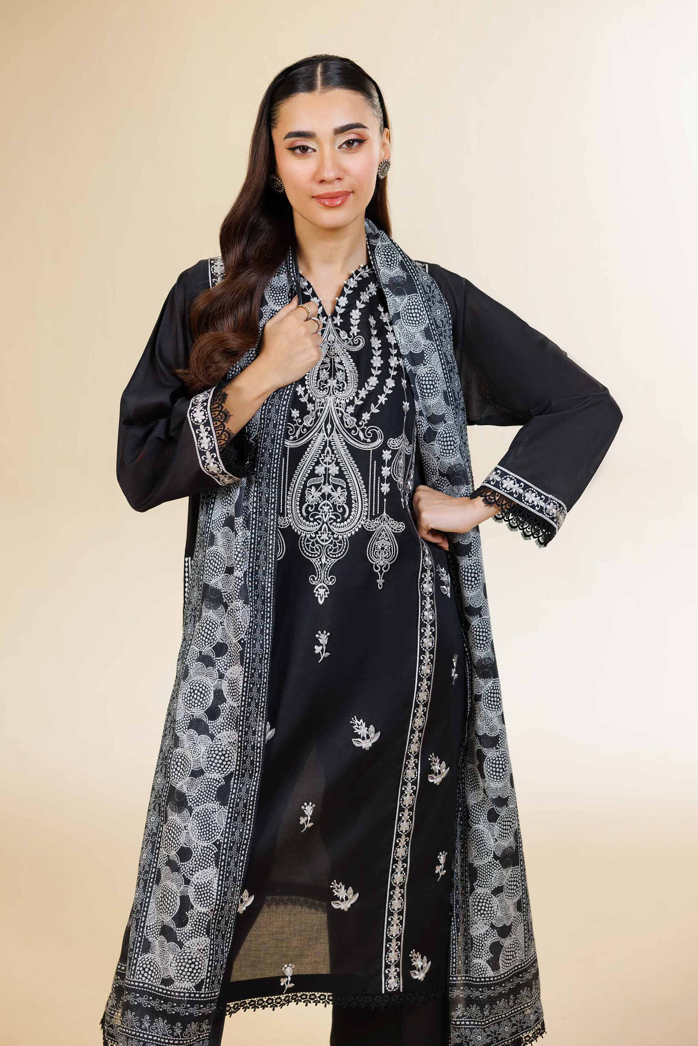3 Piece - Digital Printed Embroidered Suit - 42501585 for Women - Unstitched Collection | Nishat | Shop Online