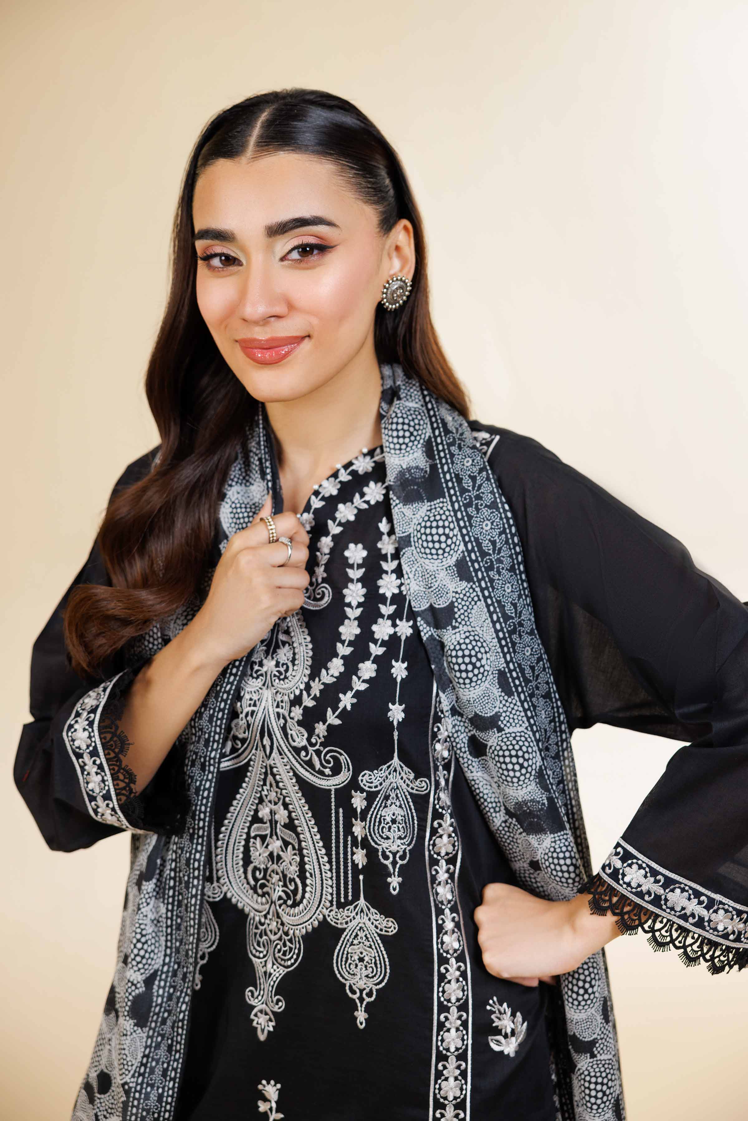 3 Piece - Digital Printed Embroidered Suit - 42501585 for Women - Unstitched Collection | Nishat | Shop Online