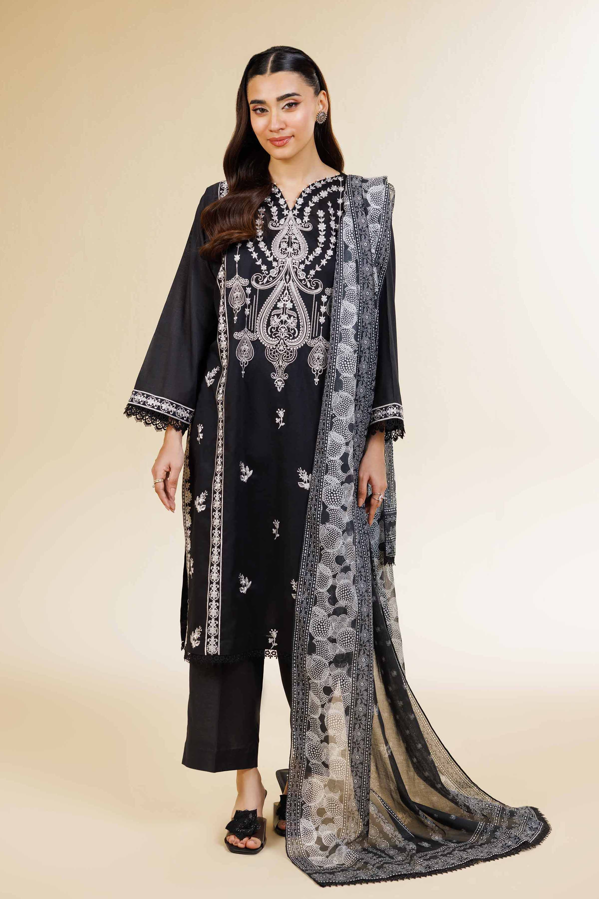 3 Piece - Digital Printed Embroidered Suit - 42501585 for Women - Unstitched Collection | Nishat | Shop Online