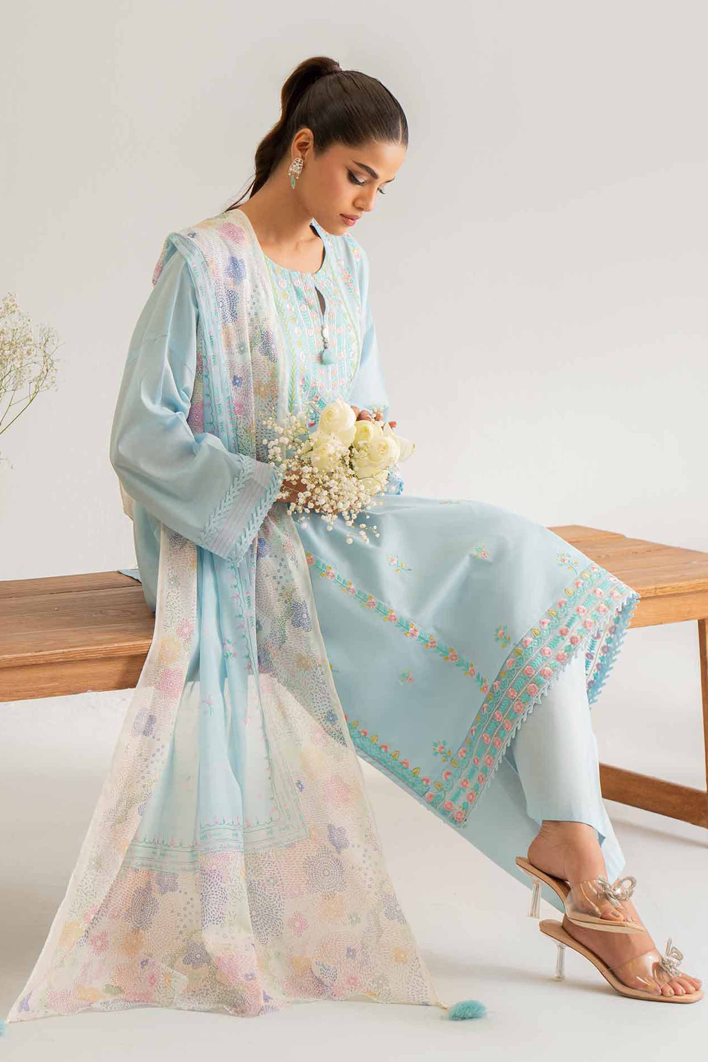 3 Piece - Digital Printed Embroidered Suit - 42501586 for Women - Unstitched Collection | Nishat | Shop Online