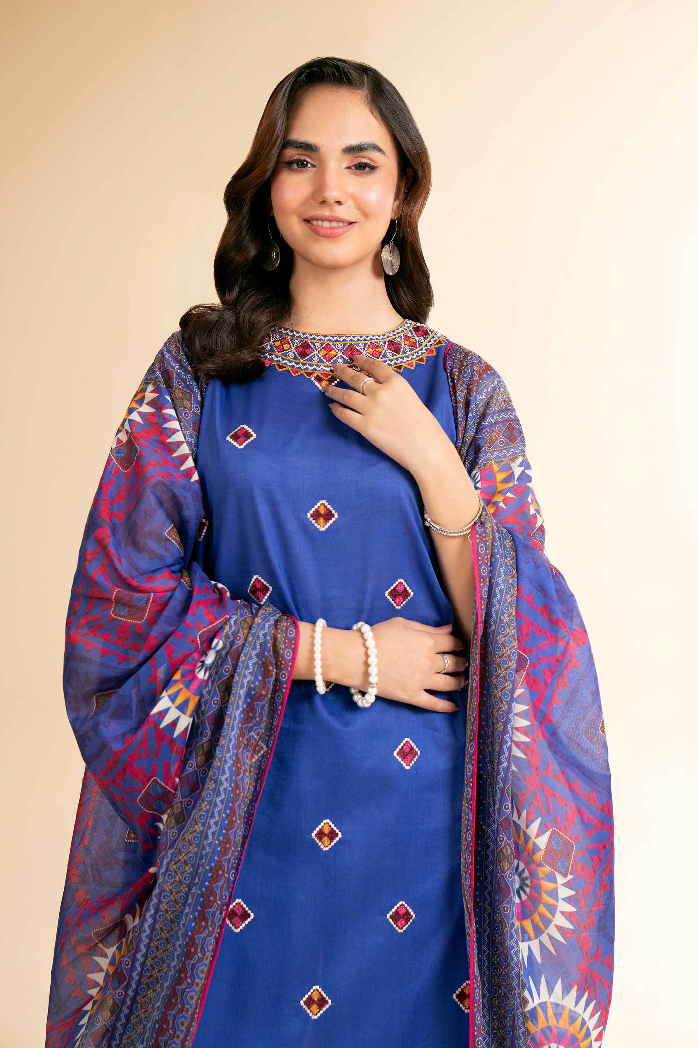 3 Piece - Digital Printed Embroidered Suit - 42501587 for Women - Unstitched Collection | Nishat | Shop Online