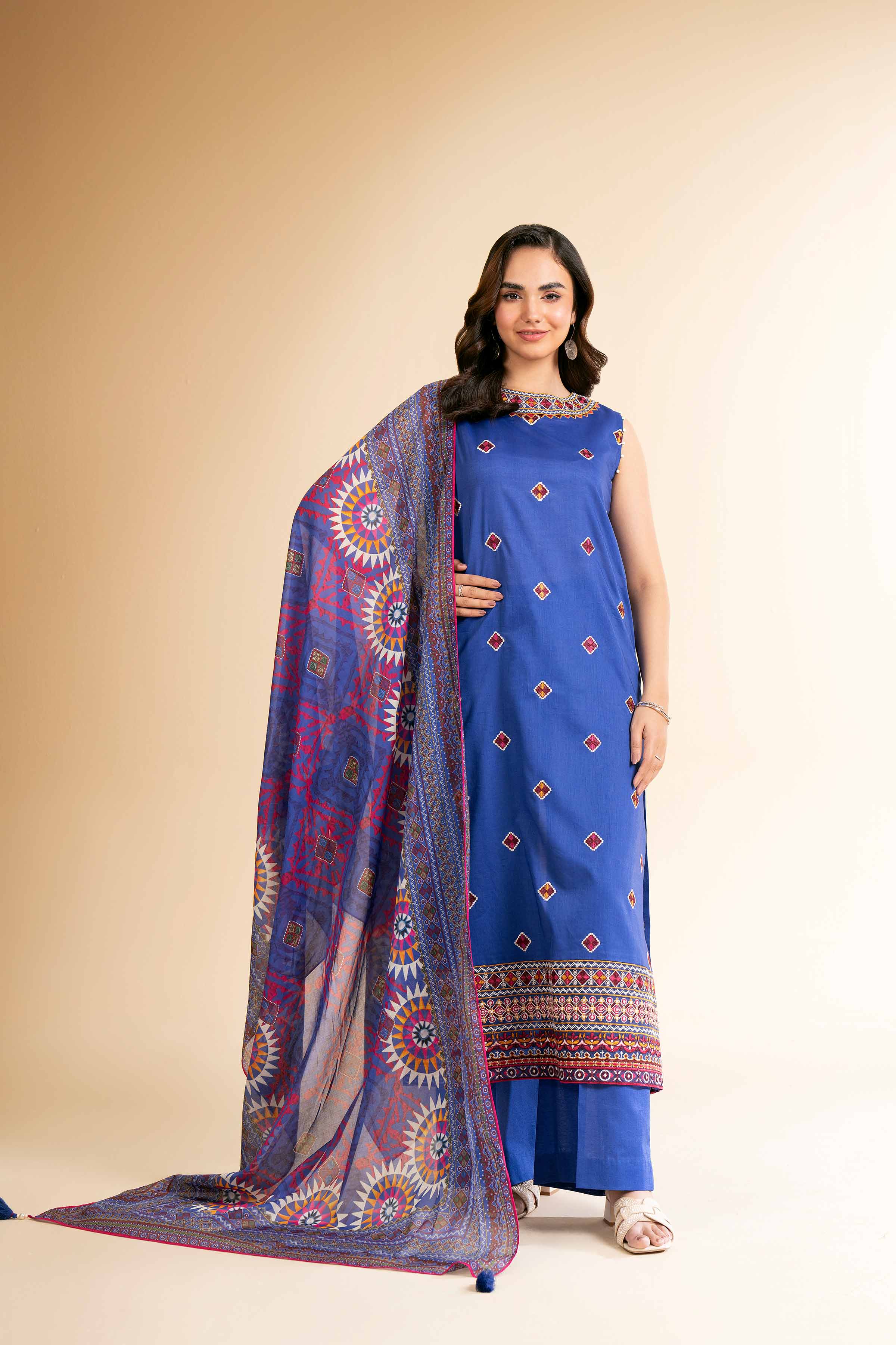 3 Piece - Digital Printed Embroidered Suit - 42501587 for Women - Unstitched Collection | Nishat | Shop Online