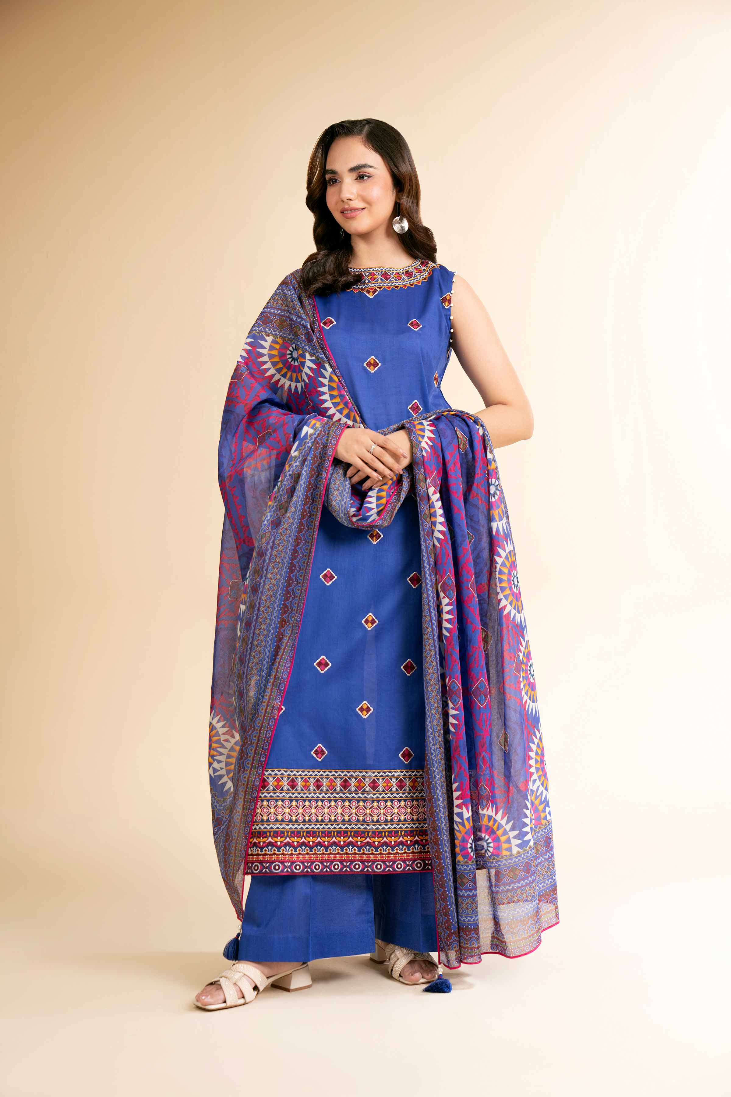 3 Piece - Digital Printed Embroidered Suit - 42501587 for Women - Unstitched Collection | Nishat | Shop Online