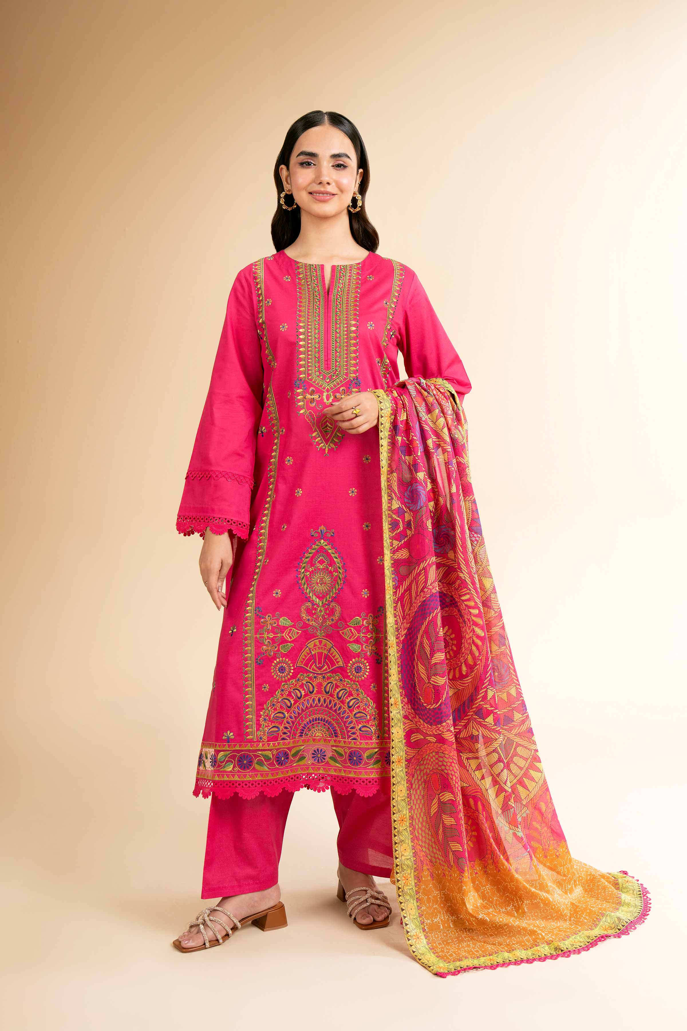 3 Piece - Digital Printed Embroidered Suit - 42501588 for Women - Unstitched Collection | Nishat | Shop Online