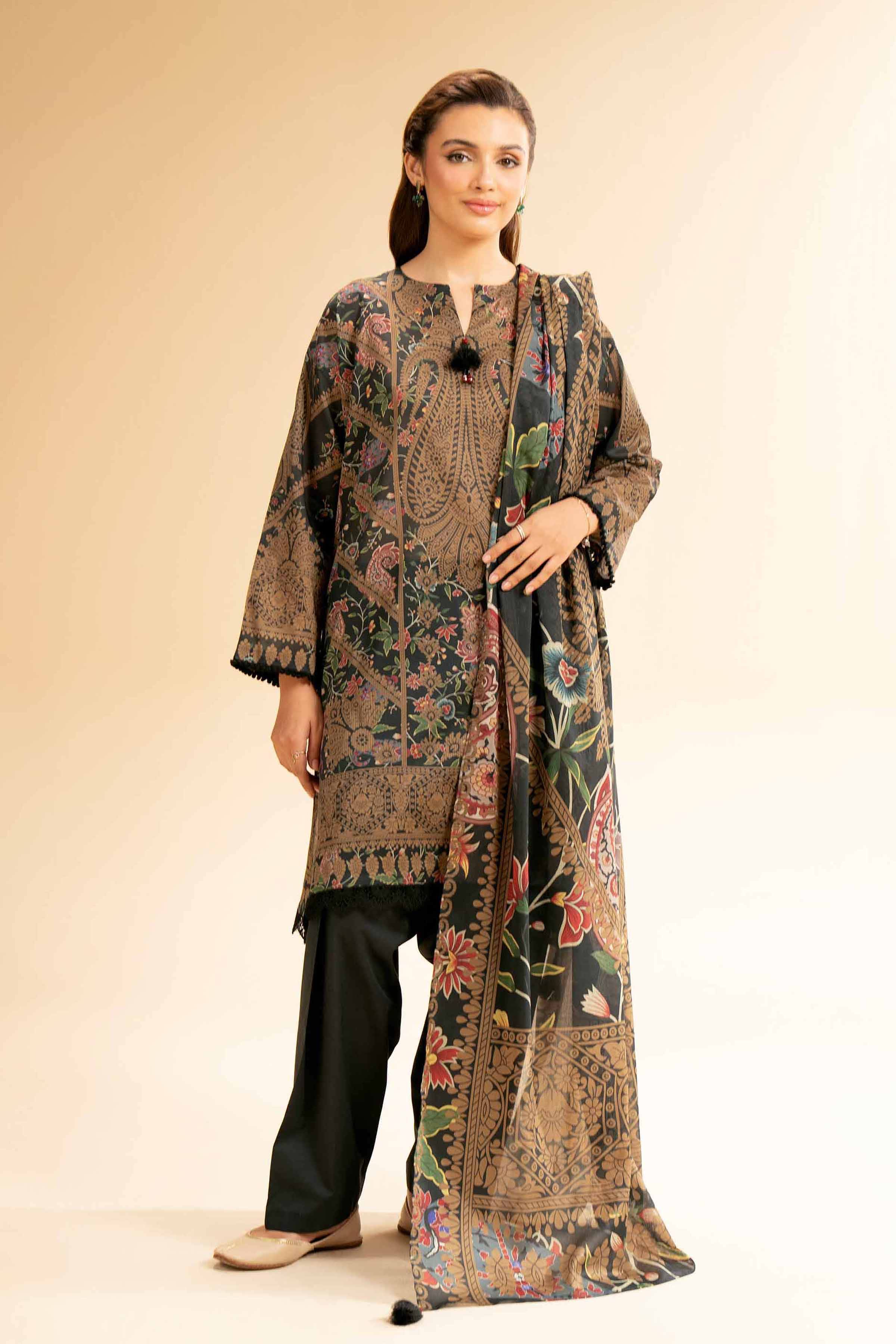 3 Piece - Digital Printed Suit - 42501591 for Women - Unstitched Collection | Nishat | Shop Online