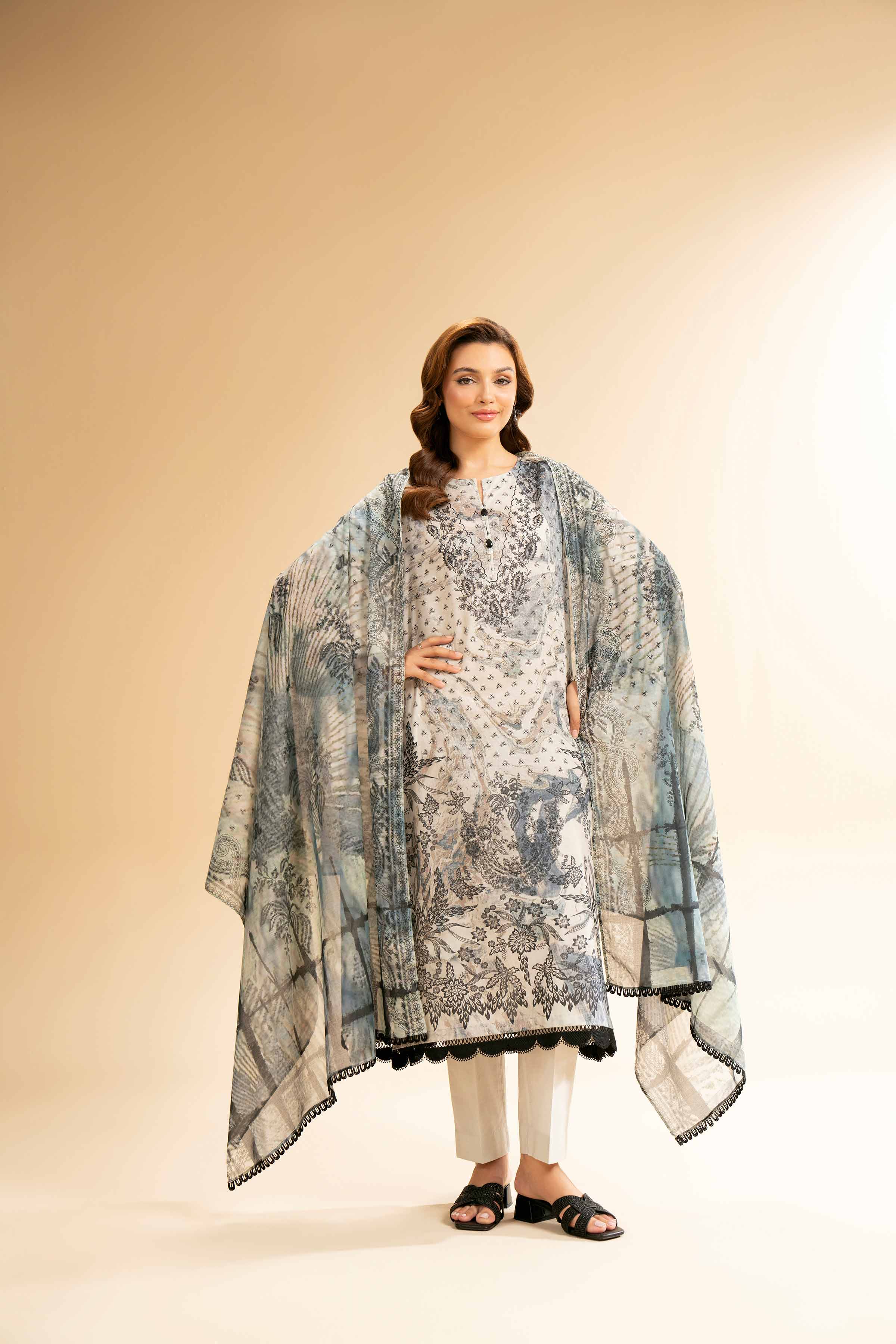 3 Piece - Digital Printed Suit - 42501595 for Women - Unstitched Collection | Nishat | Shop Online