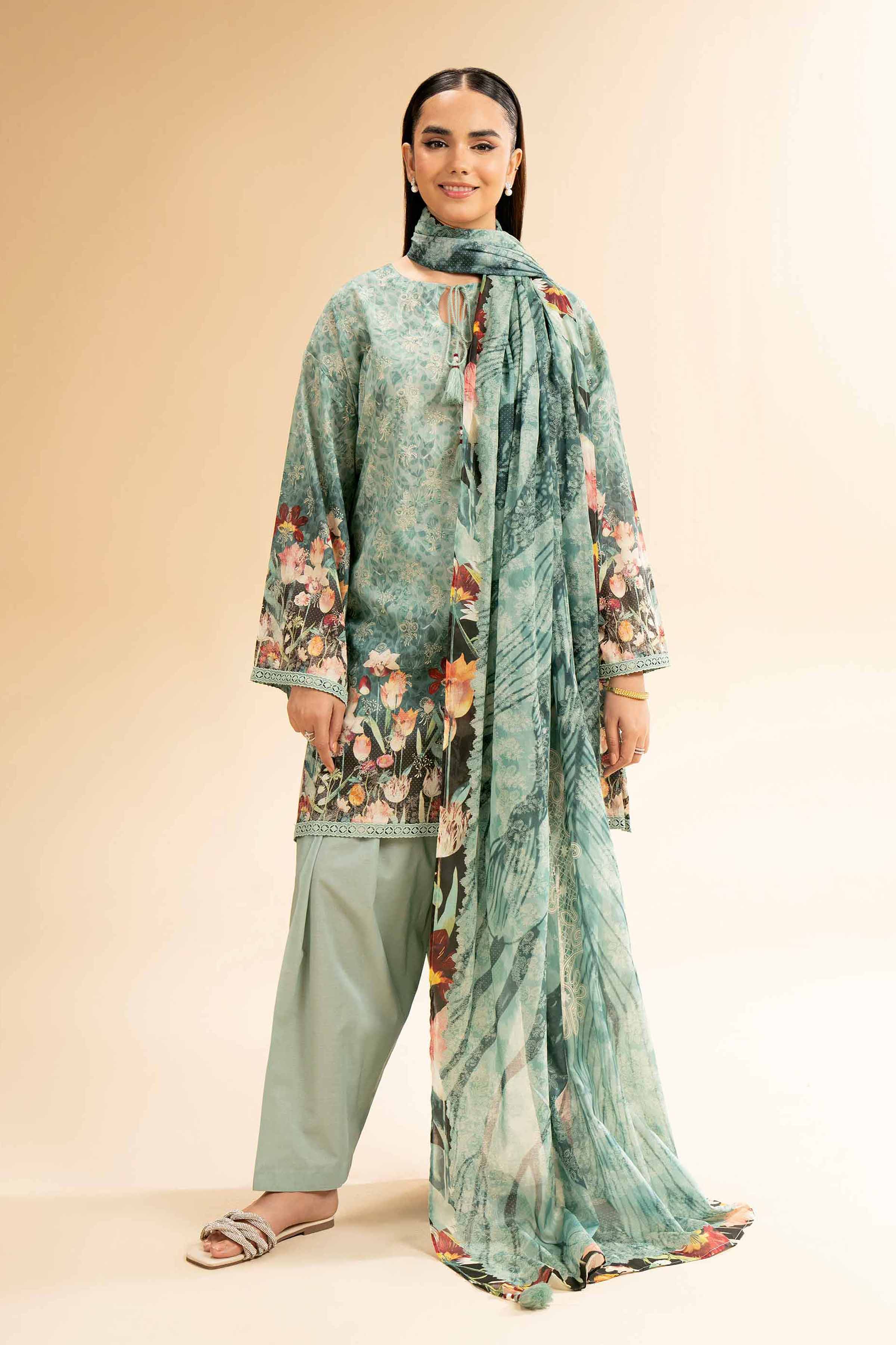 3 Piece - Digital Printed Suit - 42501597 for Women - Unstitched Collection | Nishat | Shop Online