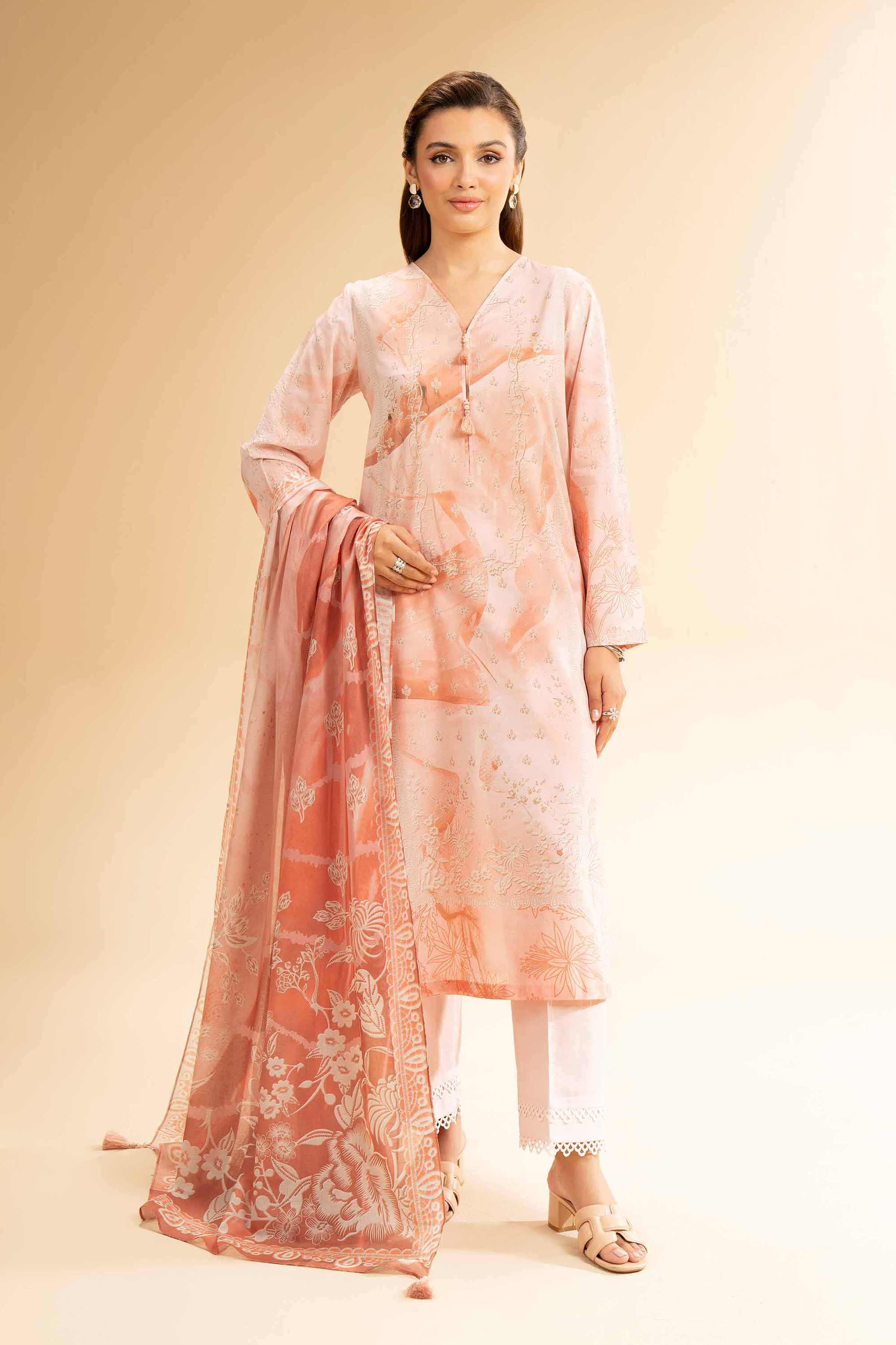 3 Piece - Digital Printed Suit - 42501599 for Women - Unstitched Collection | Nishat | Shop Online