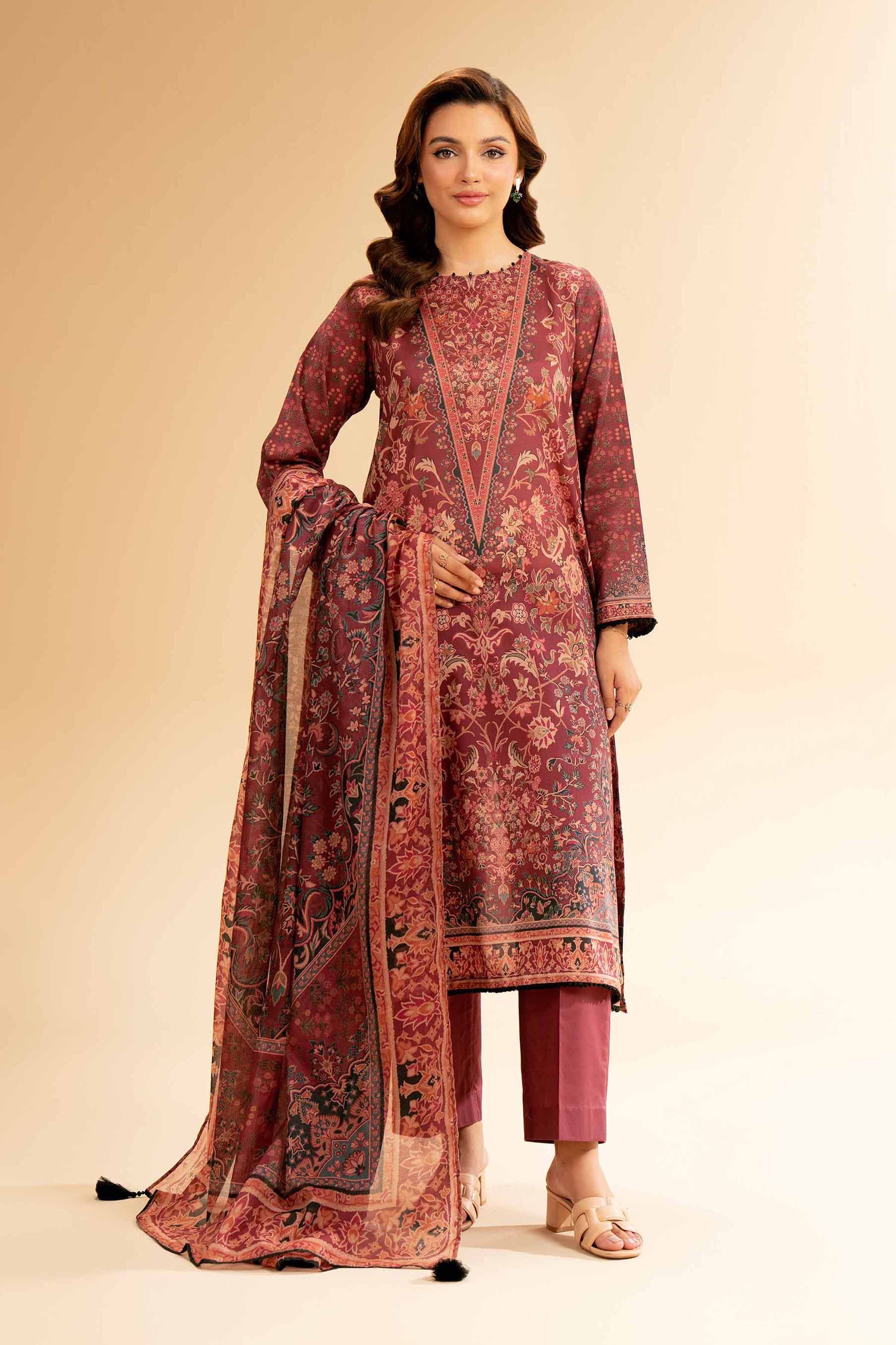 3 Piece - Digital Printed Suit - 42501600 for Women - Unstitched Collection | Nishat | Shop Online