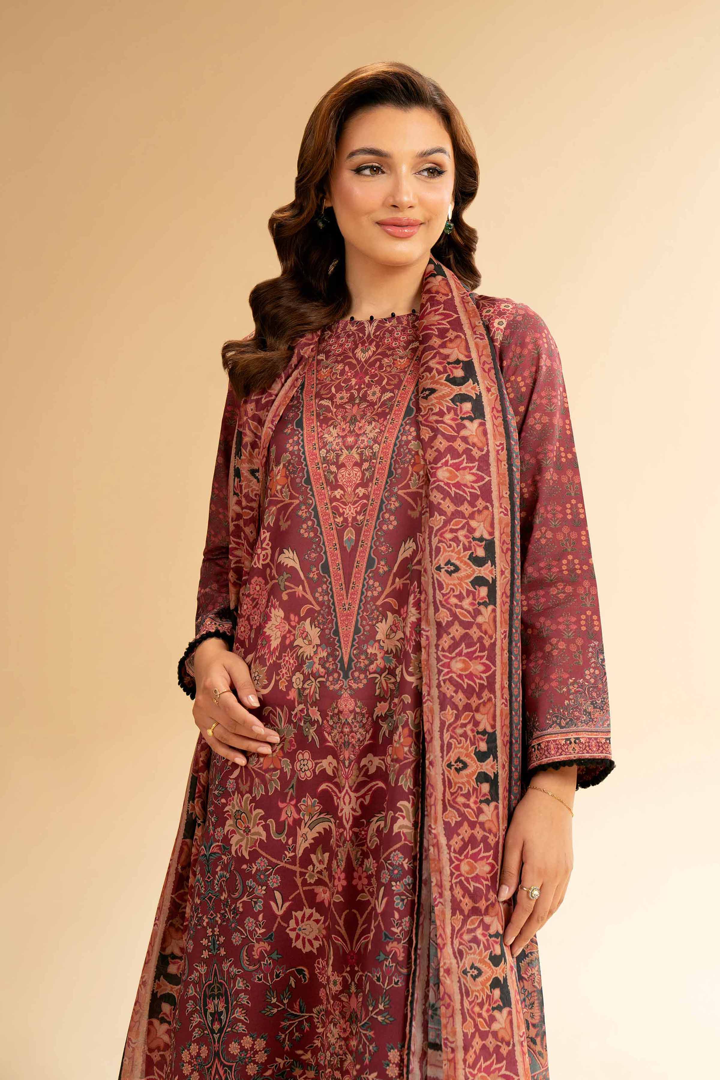 3 Piece - Digital Printed Suit - 42501600 for Women - Unstitched Collection | Nishat | Shop Online