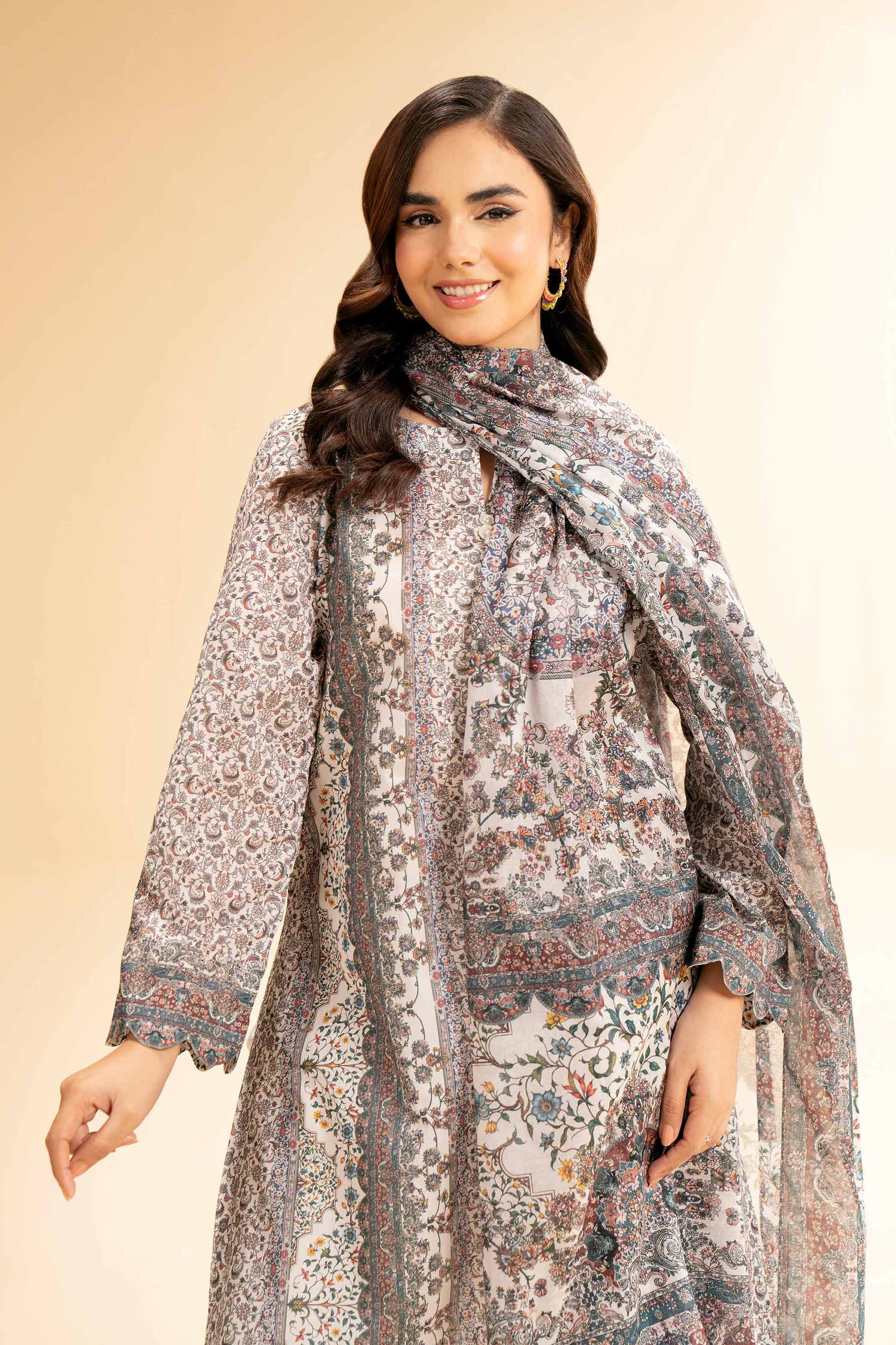 3 Piece - Digital Printed Suit - 42501601 for Women - Unstitched Collection | Nishat | Shop Online