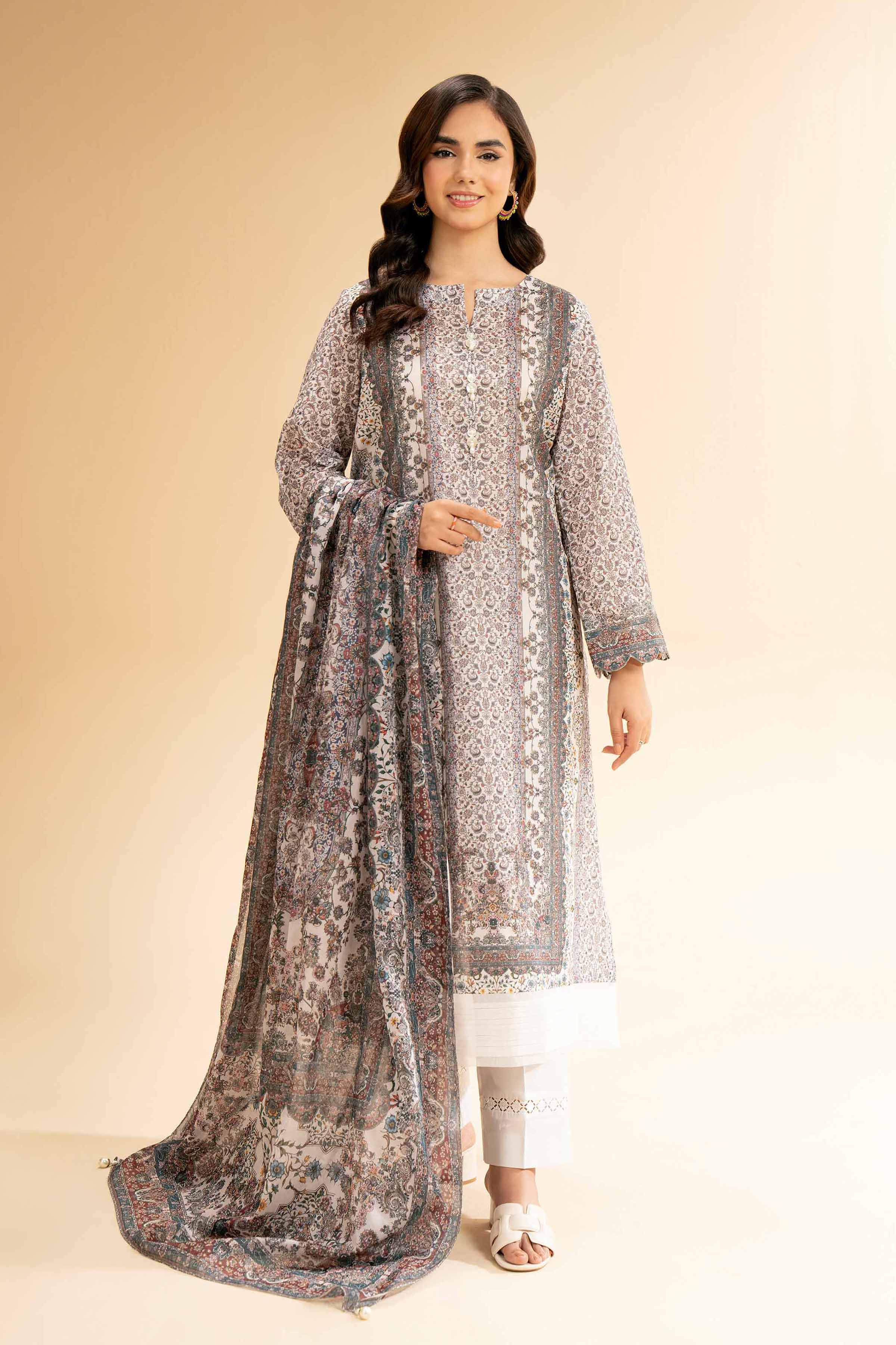 3 Piece - Digital Printed Suit - 42501601 for Women - Unstitched Collection | Nishat | Shop Online
