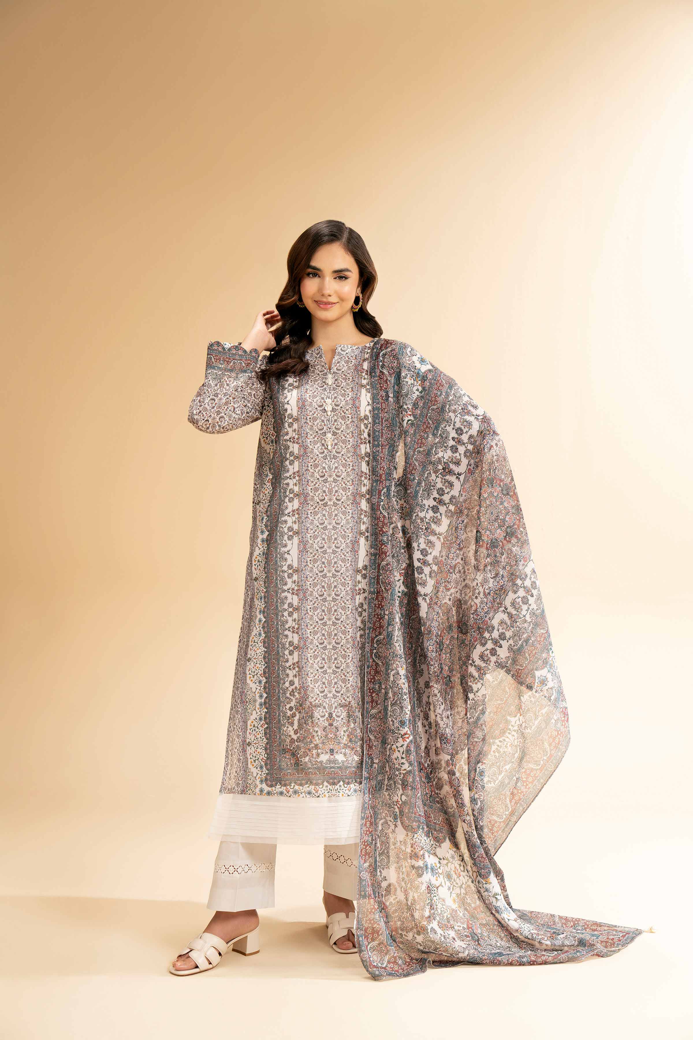 3 Piece - Digital Printed Suit - 42501601 for Women - Unstitched Collection | Nishat | Shop Online