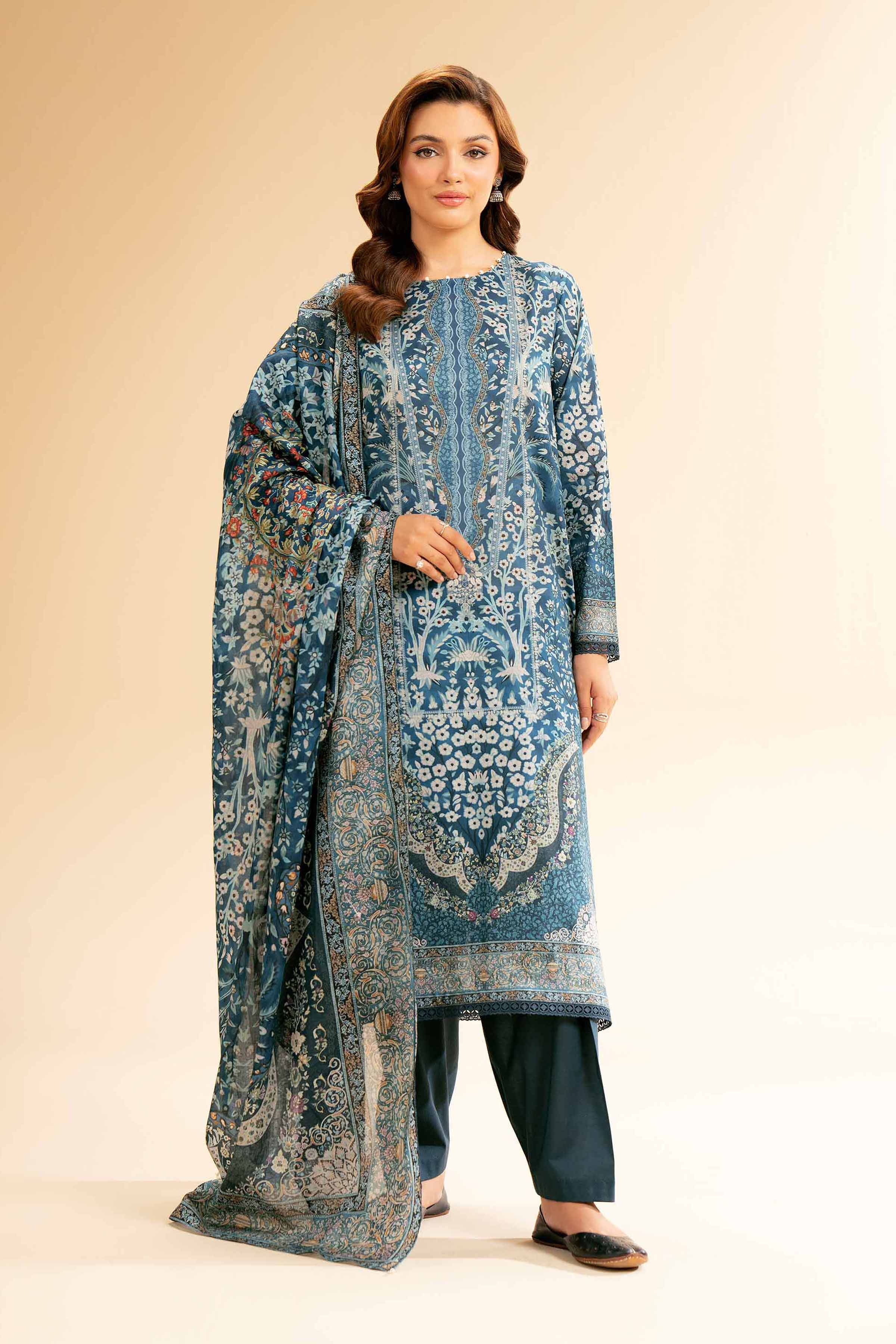 3 Piece - Digital Printed Suit - 42501602 for Women - Unstitched Collection | Nishat | Shop Online