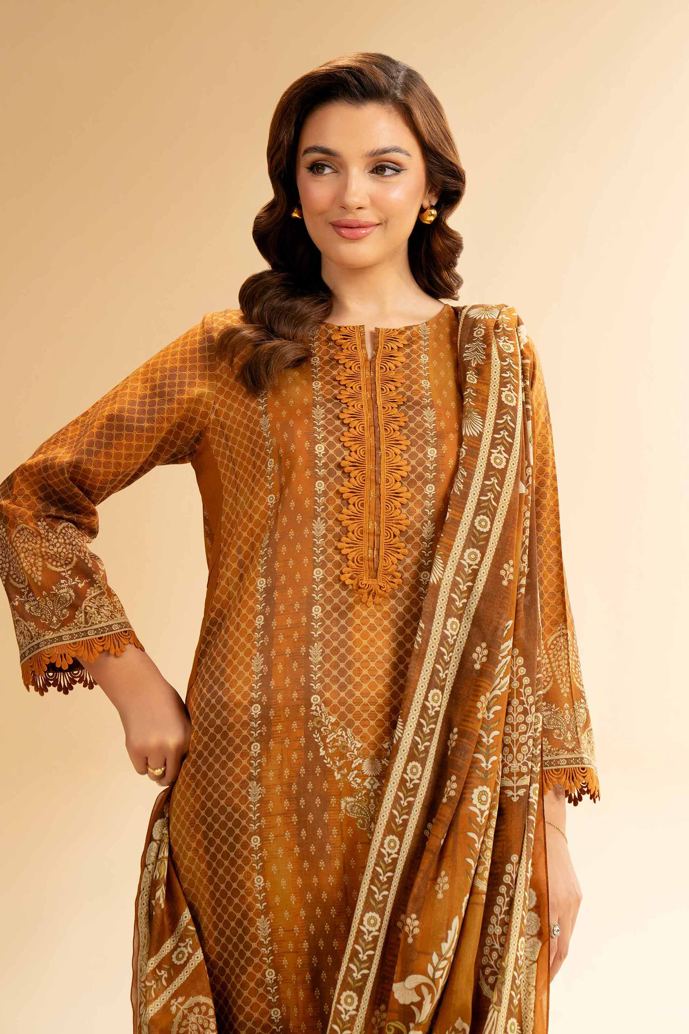 3 Piece - Digital Printed Suit - 42501603 for Women - Unstitched Collection | Nishat | Shop Online