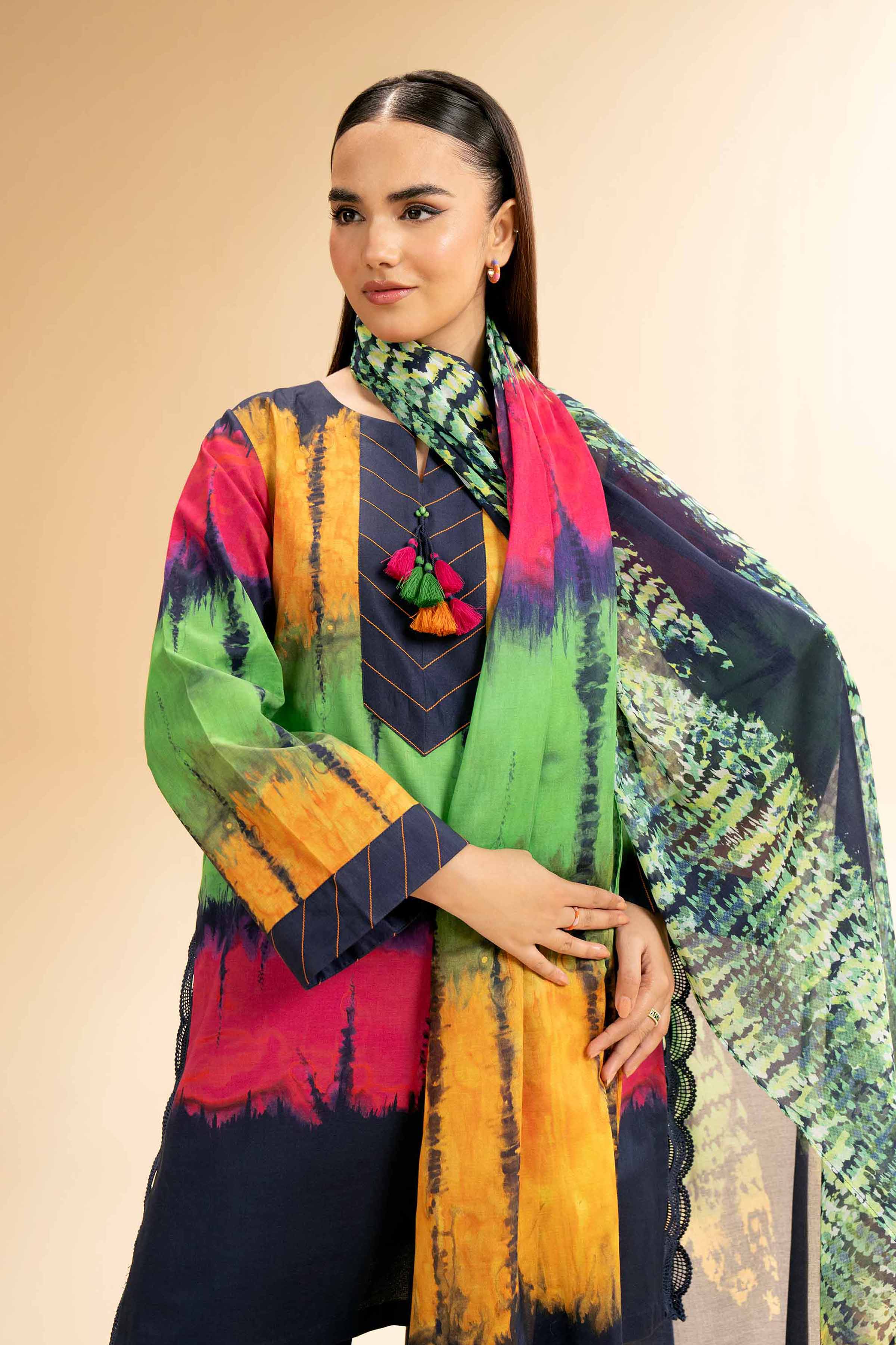 3 Piece - Digital Printed Suit - 42501604 for Women - Unstitched Collection | Nishat | Shop Online
